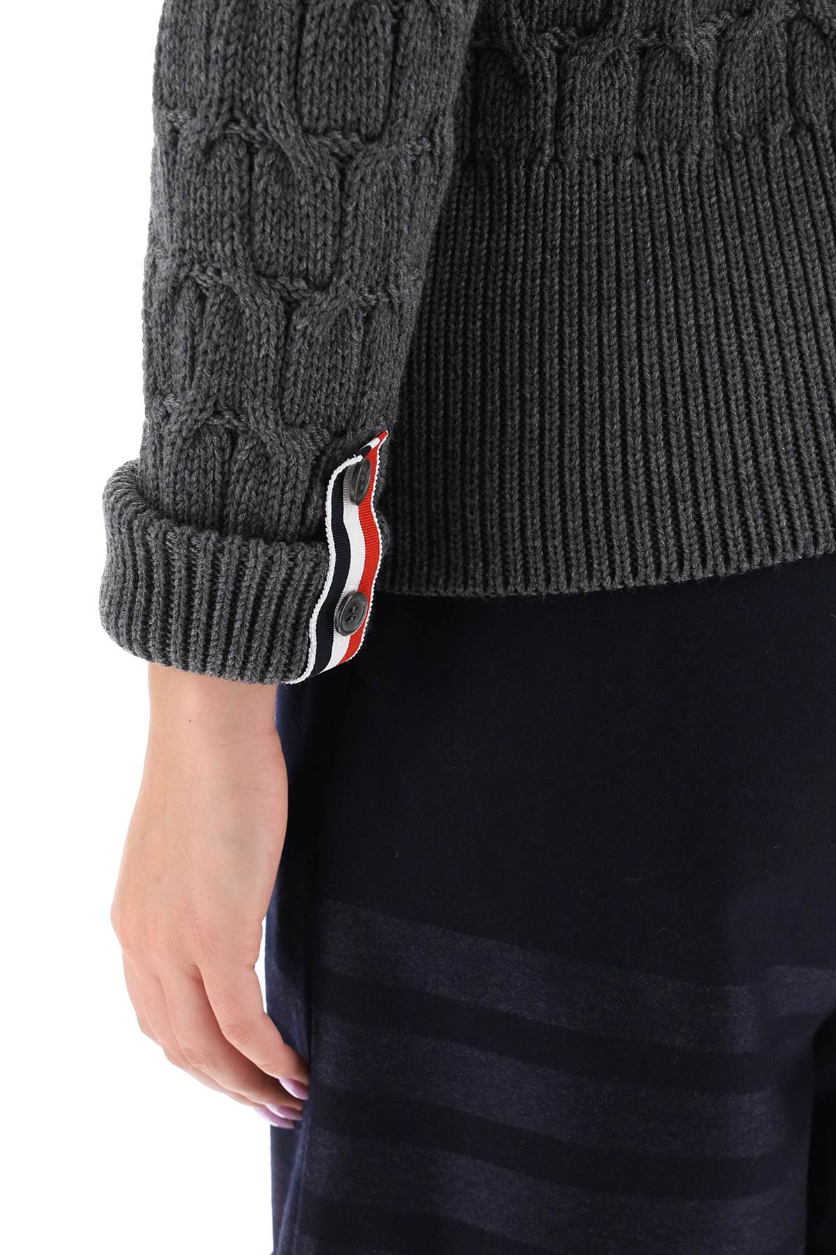 Thom Browne Thom browne sweater in wool cable knit