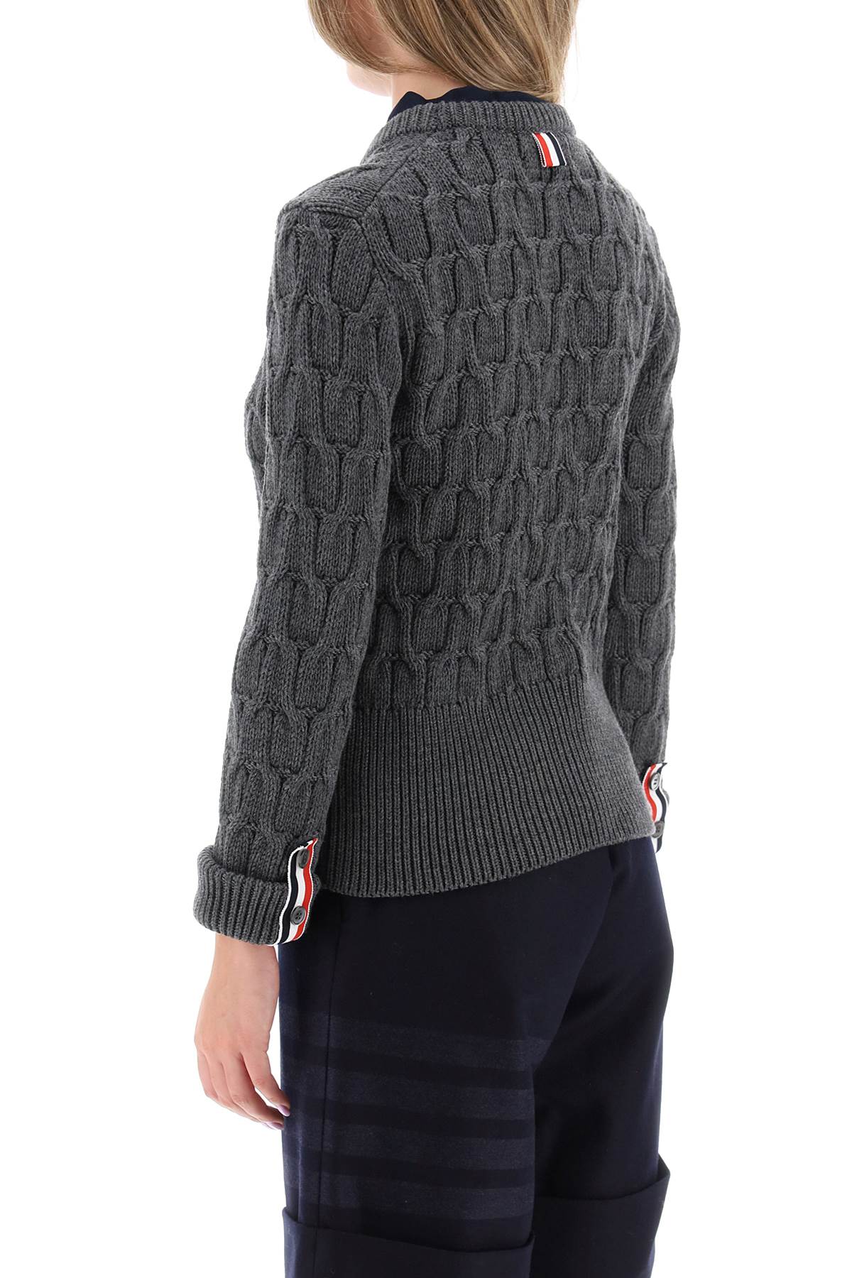 Thom Browne Thom browne sweater in wool cable knit