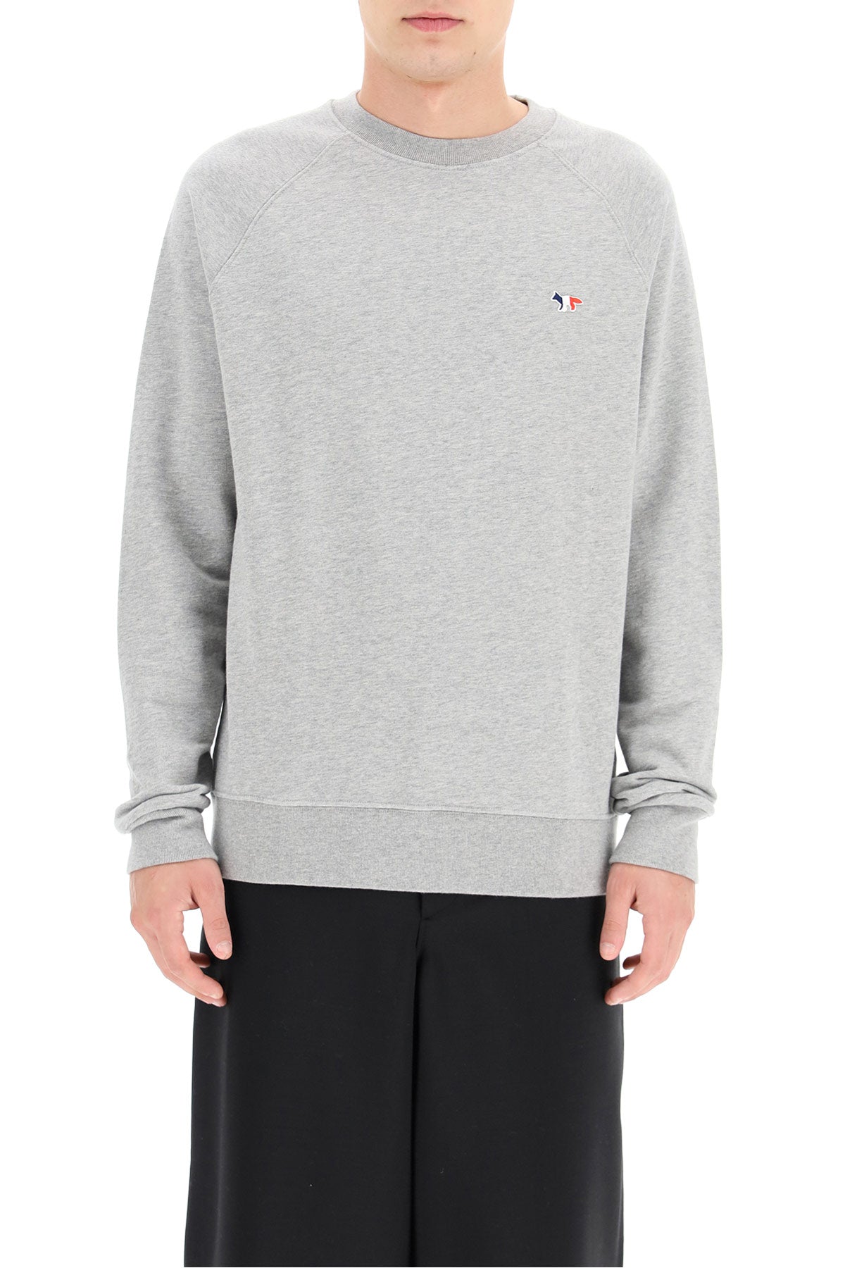 Maison Kitsune Maison kitsune tricolor fox patch sweatshirt