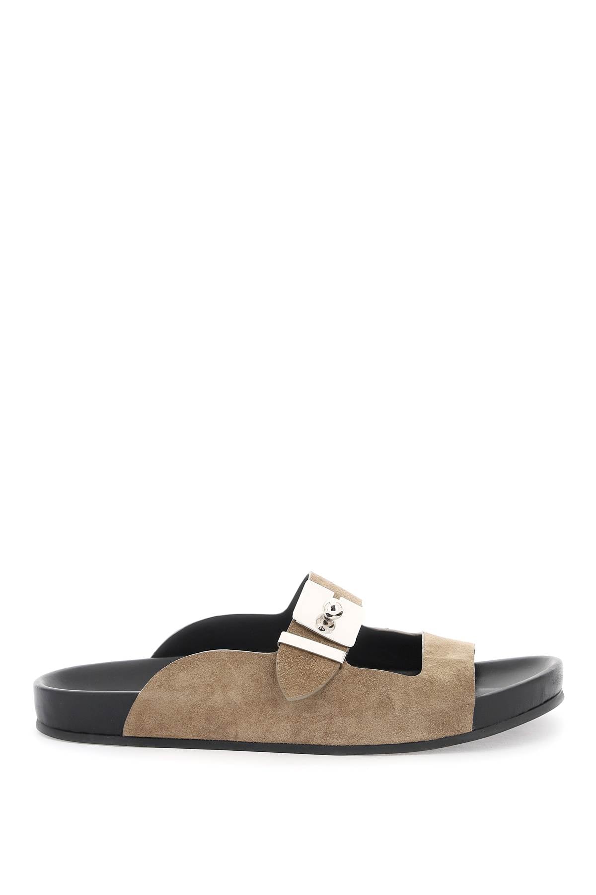 Lanvin Lanvin suede leather slides for women