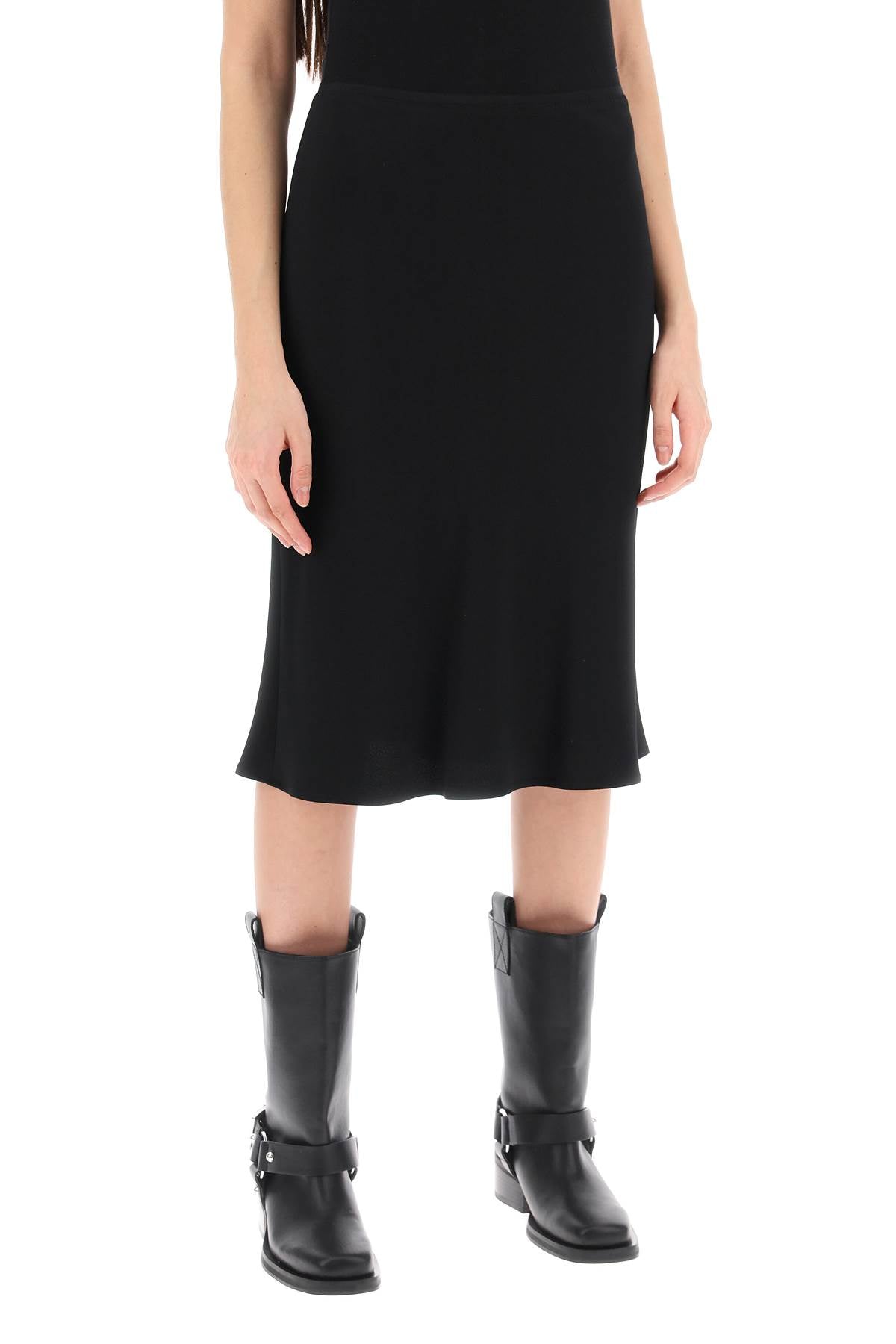 Ami Alexandre Mattiussi Ami paris midi crepe skirt in