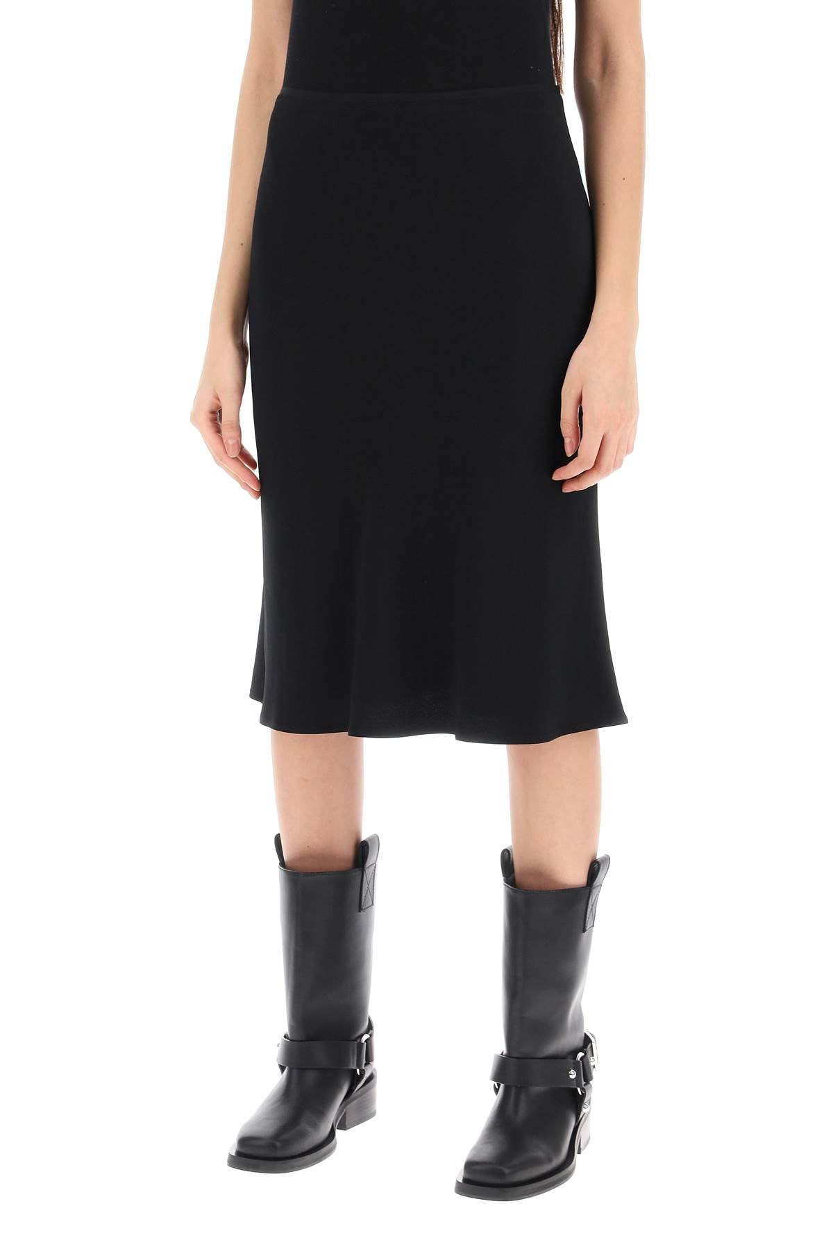 Ami Alexandre Mattiussi Ami paris midi crepe skirt in