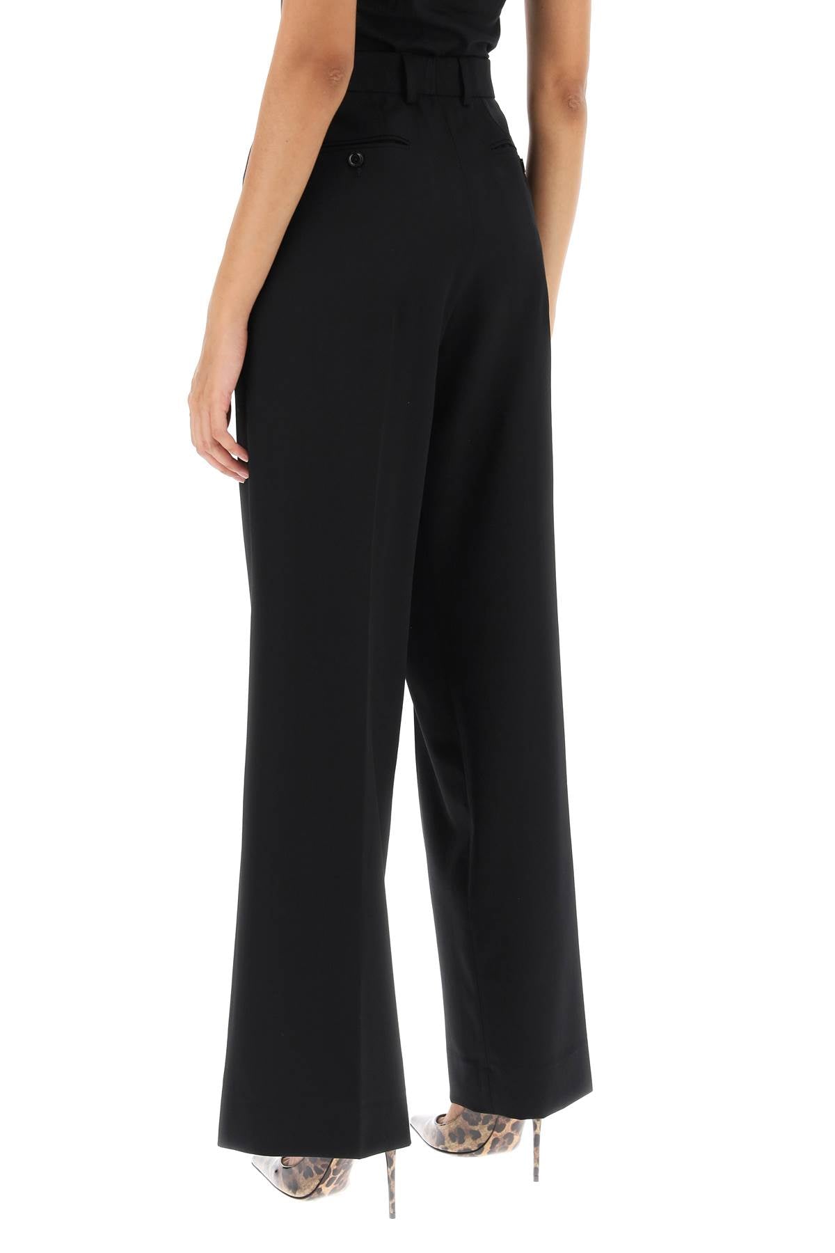 Dolce & Gabbana Dolce & gabbana stretch wool wide leg trousers