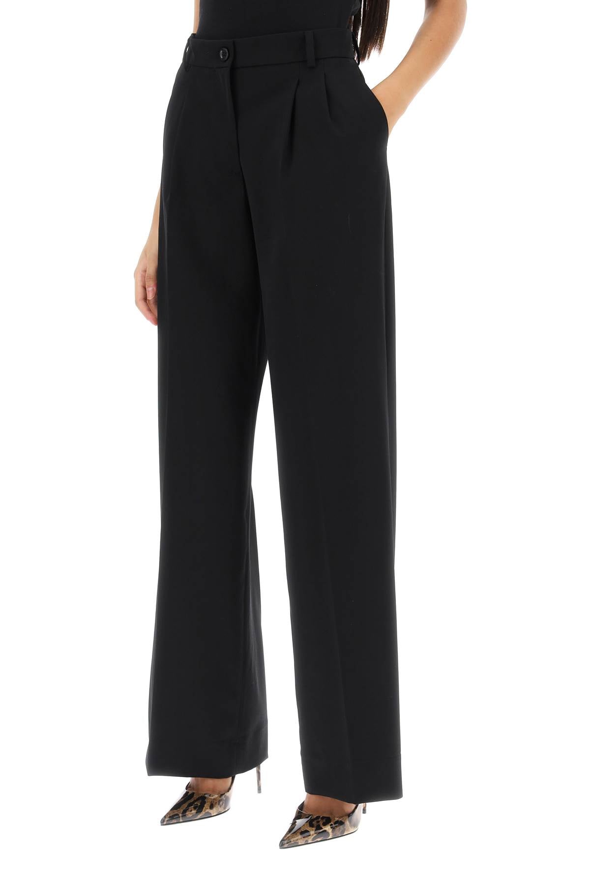 Dolce & Gabbana Dolce & gabbana stretch wool wide leg trousers