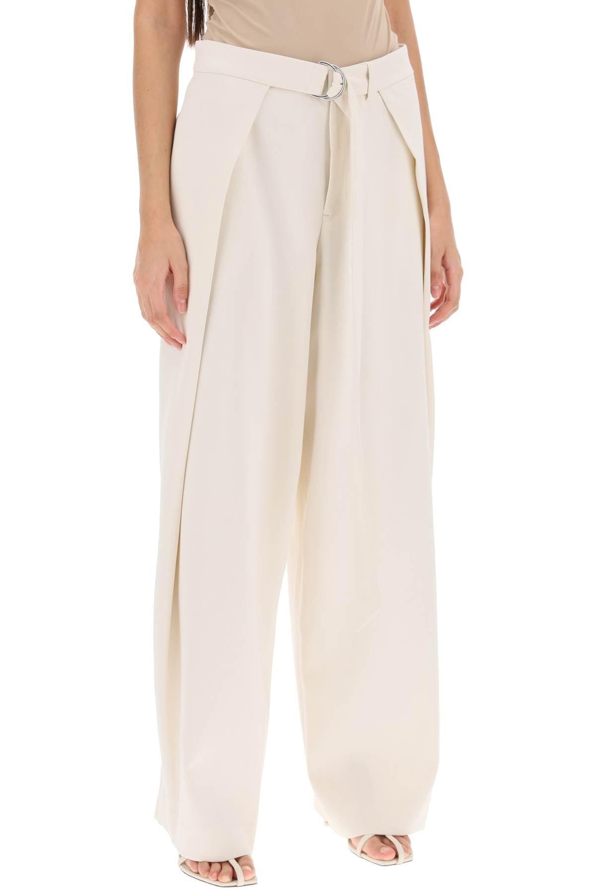 Ami Alexandre Mattiussi Ami paris wide fit pants with floating panels