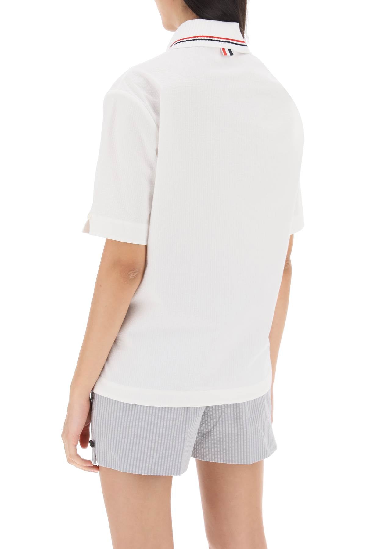 Thom Browne Thom browne seersucker polo shirt