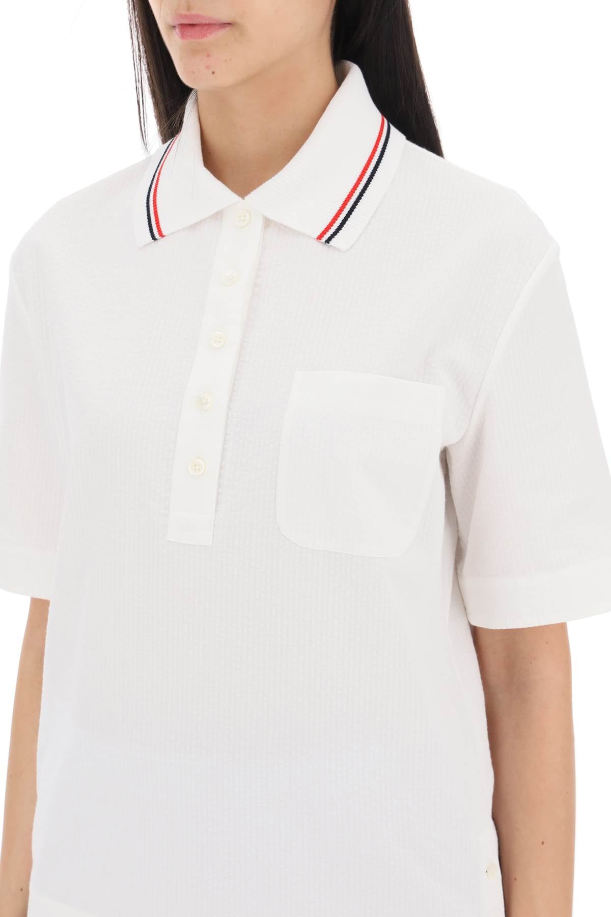 Thom Browne Thom browne seersucker polo shirt