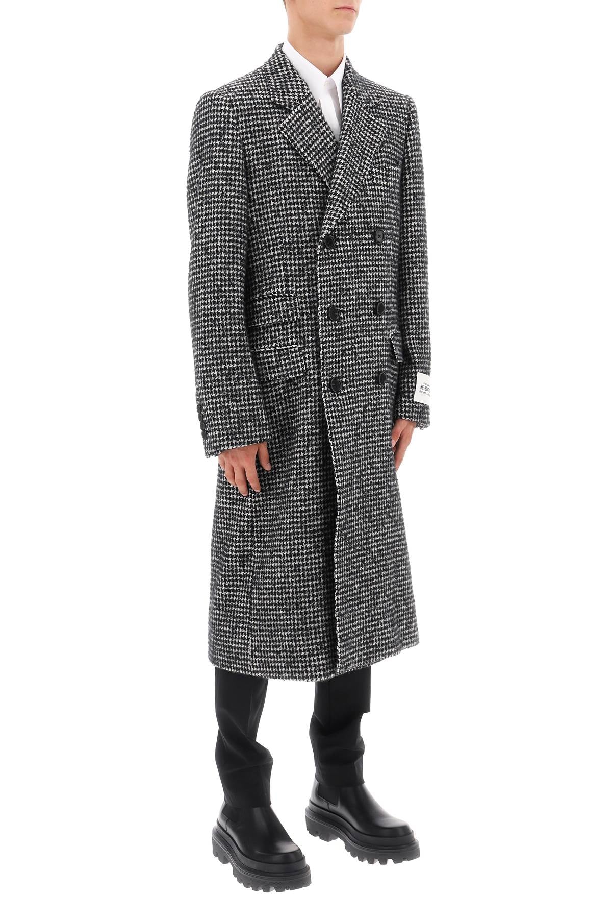 Dolce & Gabbana Dolce & gabbana re-edition coat in houndstooth wool