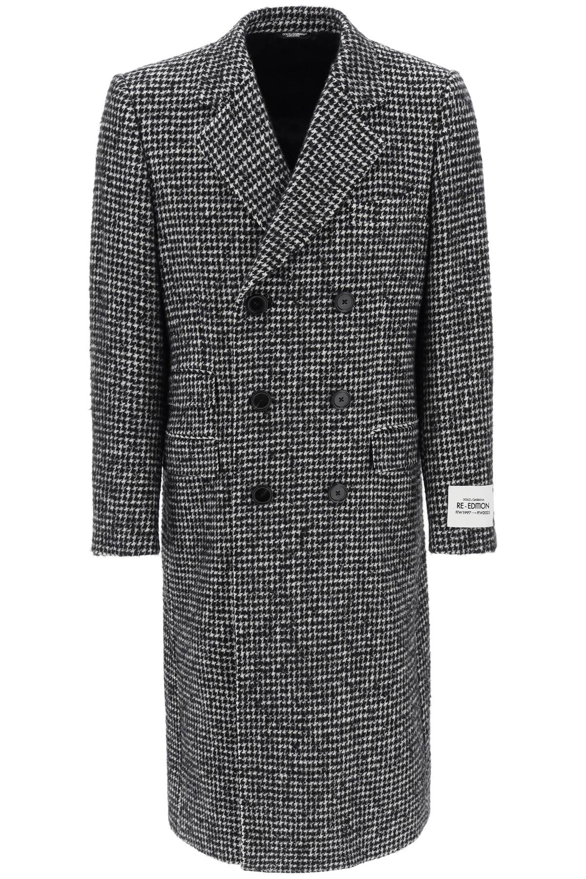 Dolce & Gabbana Dolce & gabbana re-edition coat in houndstooth wool