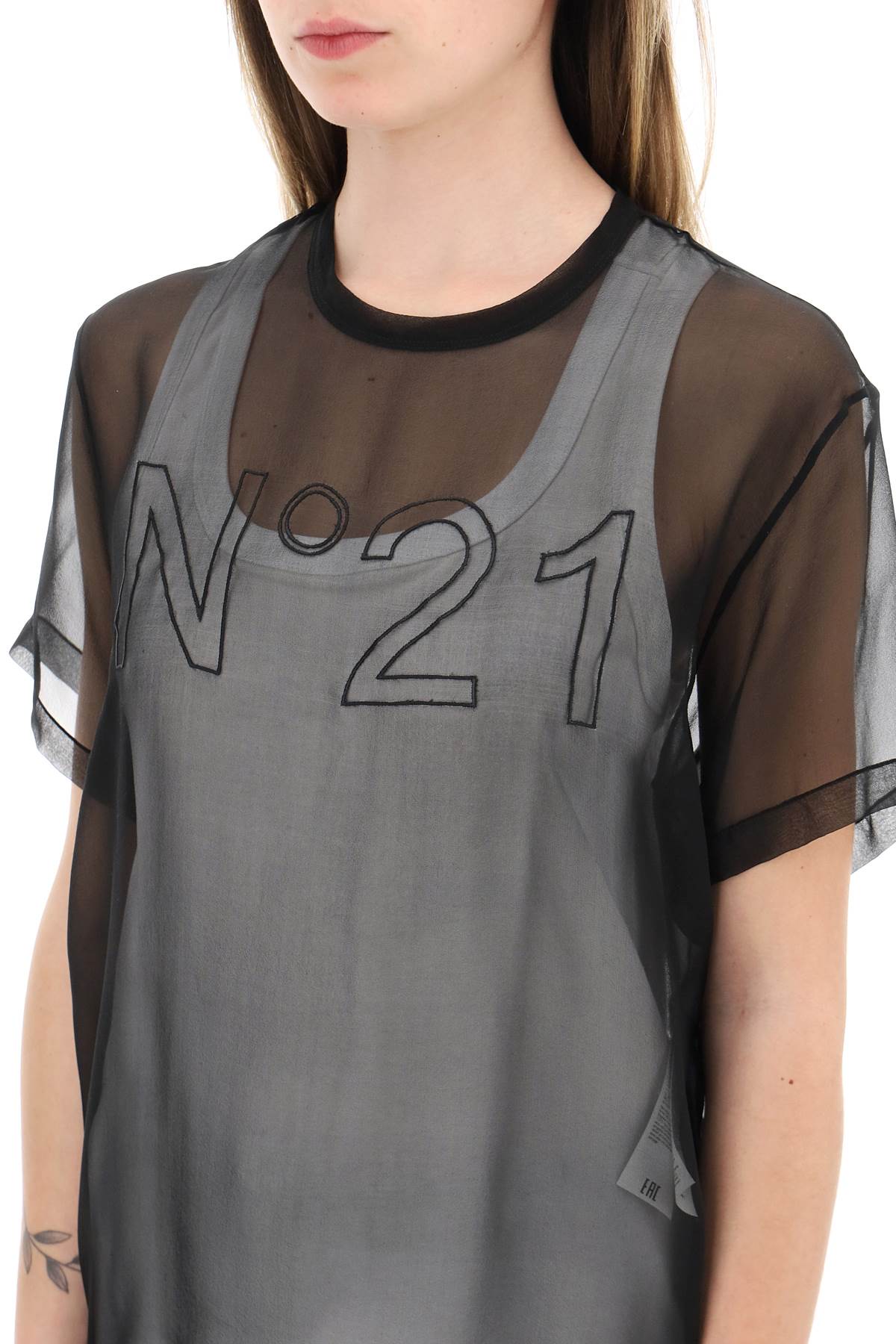 N.21 N.21 georgette t-shirt with logo