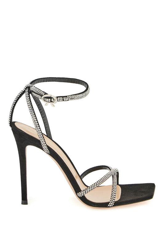 Gianvito Rossi Gianvito rossi suede sandals with rhinestones