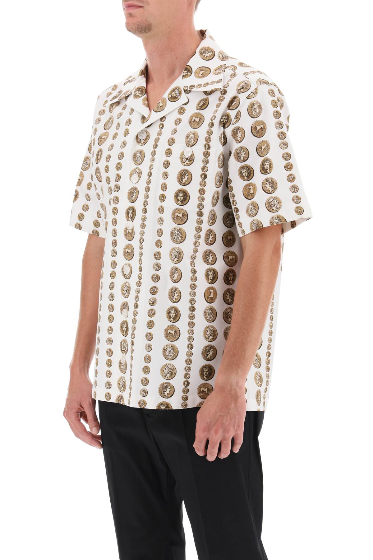 Dolce & Gabbana Dolce & gabbana coin print short sleeve shirt