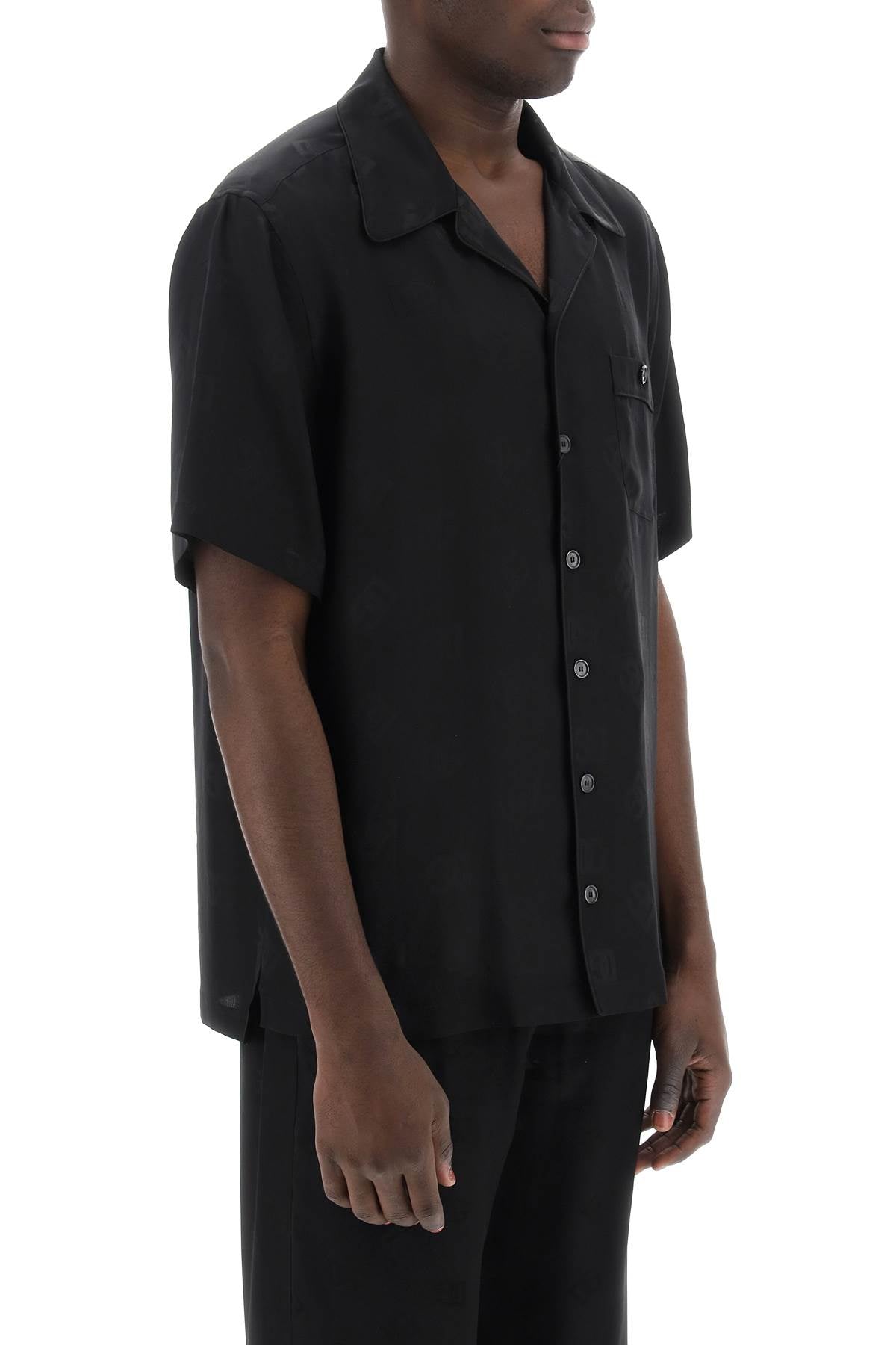 Dolce & Gabbana Dolce & gabbana silk jacquard bowling shirt