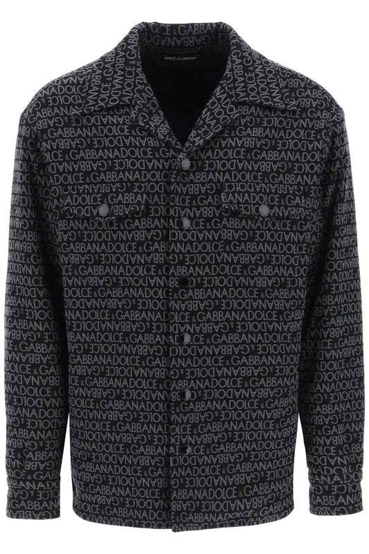 Dolce & Gabbana Dolce & gabbana padded overshirt with jacquard logo motif