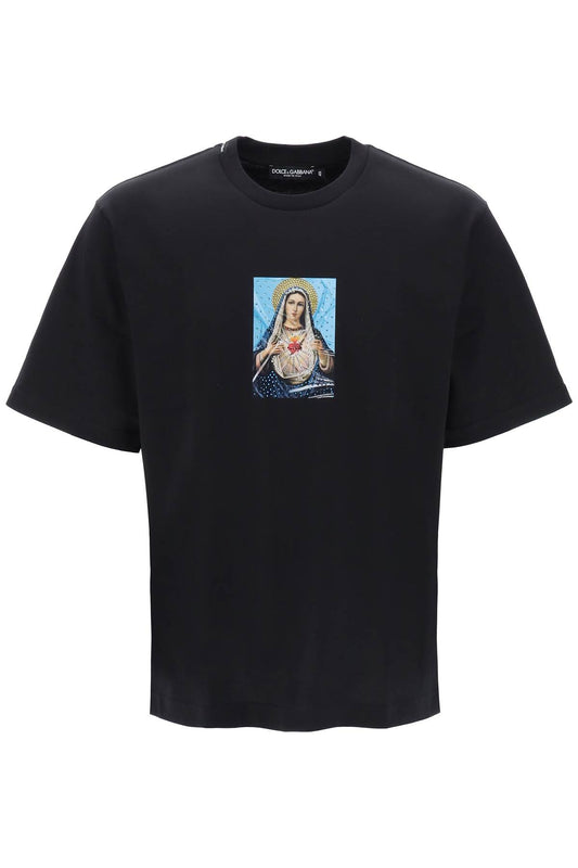 Dolce & Gabbana Dolce & gabbana printed t-shirt with rhinestones