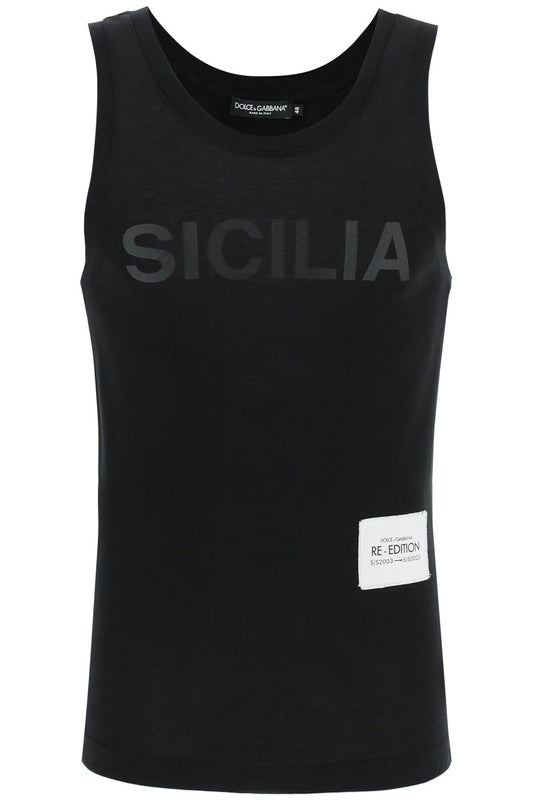 Dolce & Gabbana Dolce & gabbana sicilia print re-edition tank top