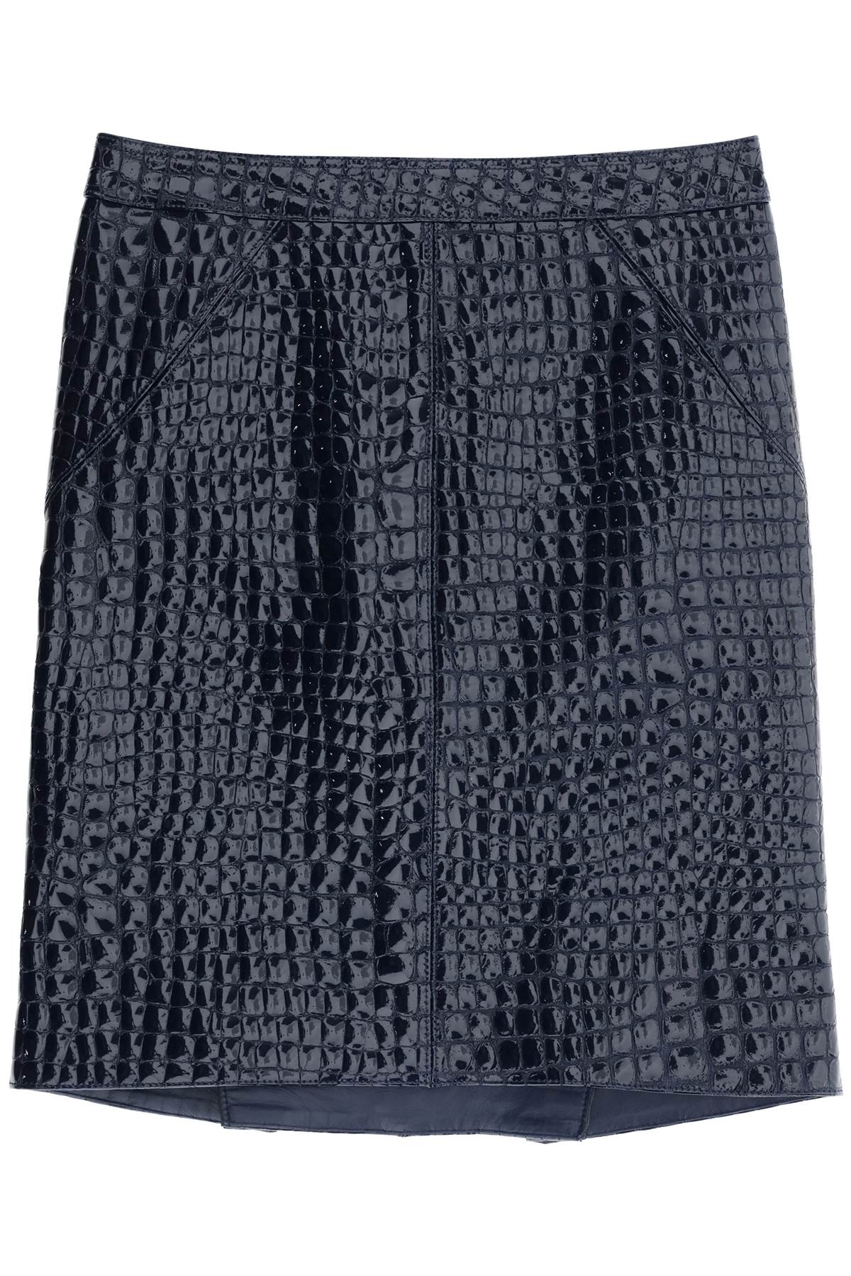 Tom Ford Tom ford "goat leather crocodile effect skirt"