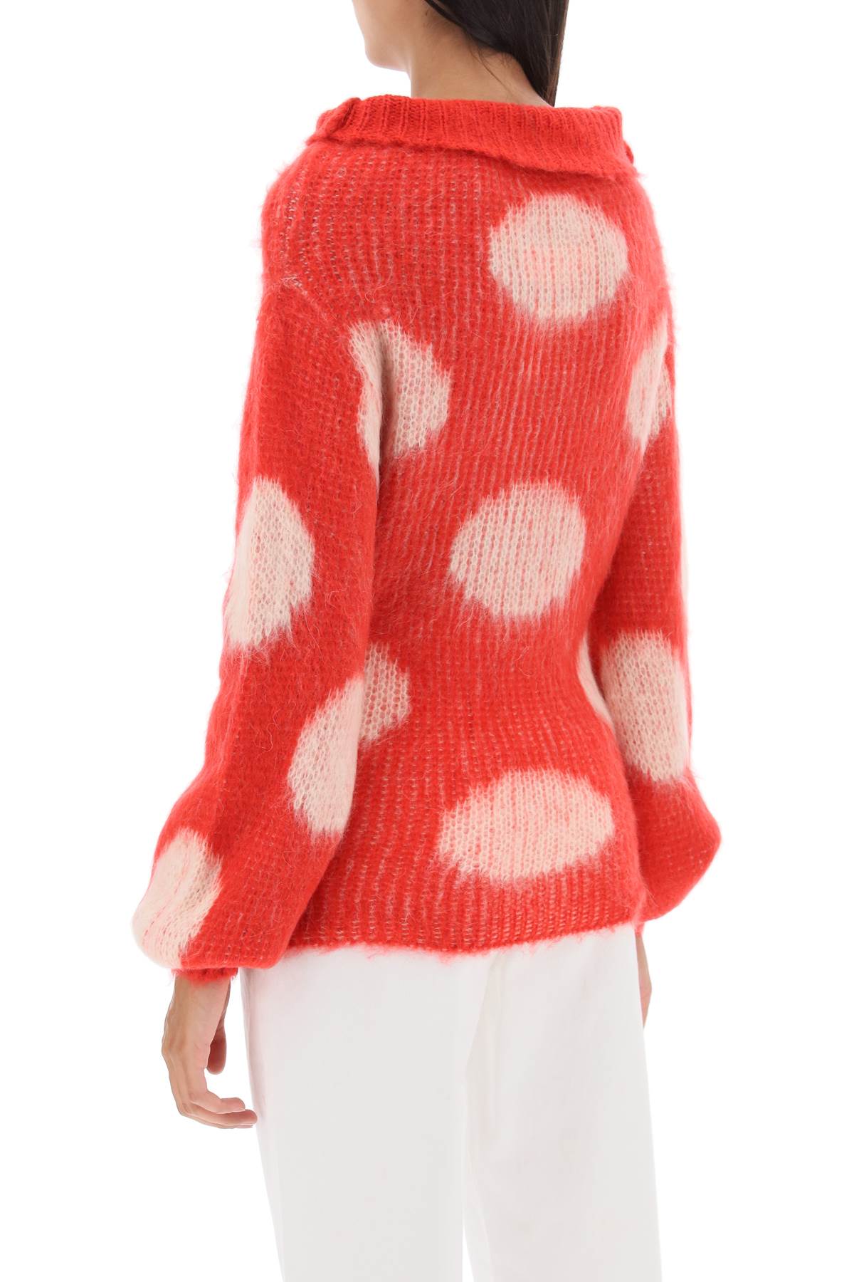 Marni Marni jacquard-knit sweater with polka dot motif