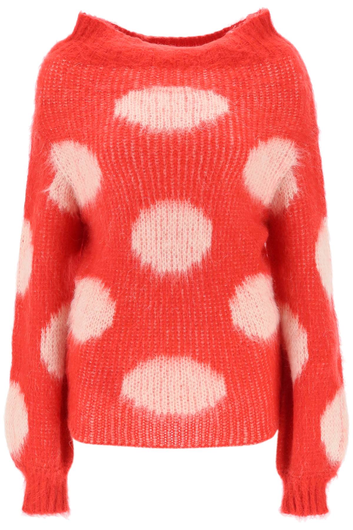 Marni Marni jacquard-knit sweater with polka dot motif