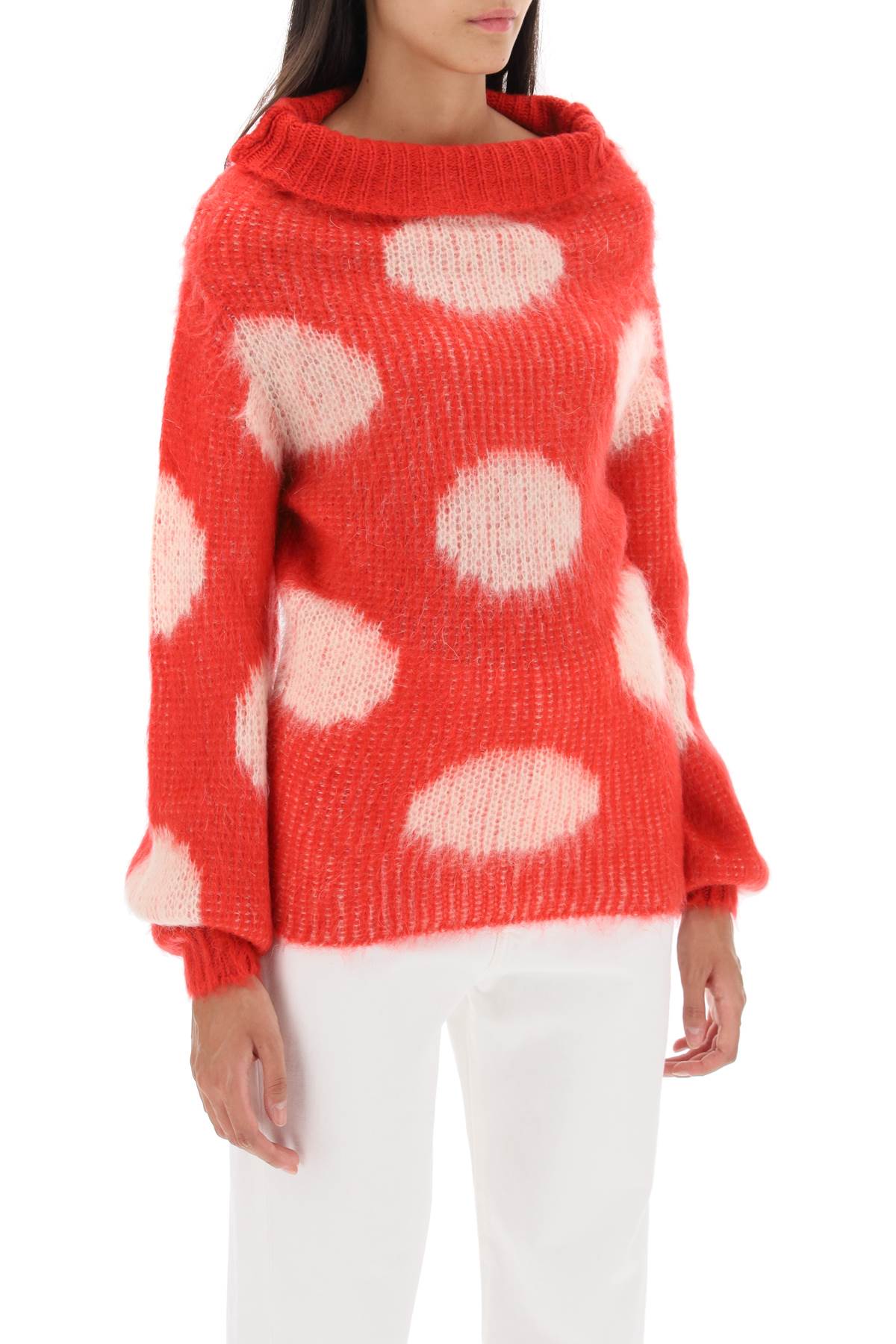 Marni Marni jacquard-knit sweater with polka dot motif