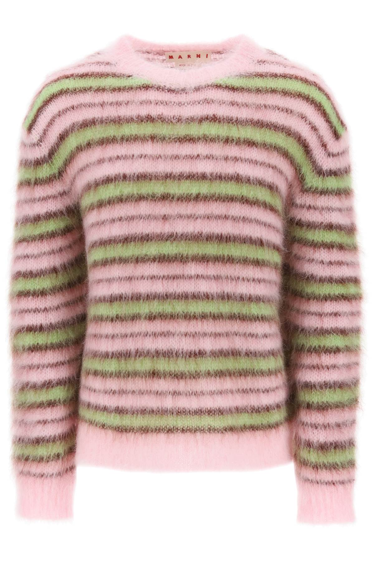 Marni Marni sweater in brushed mohair with striped motif