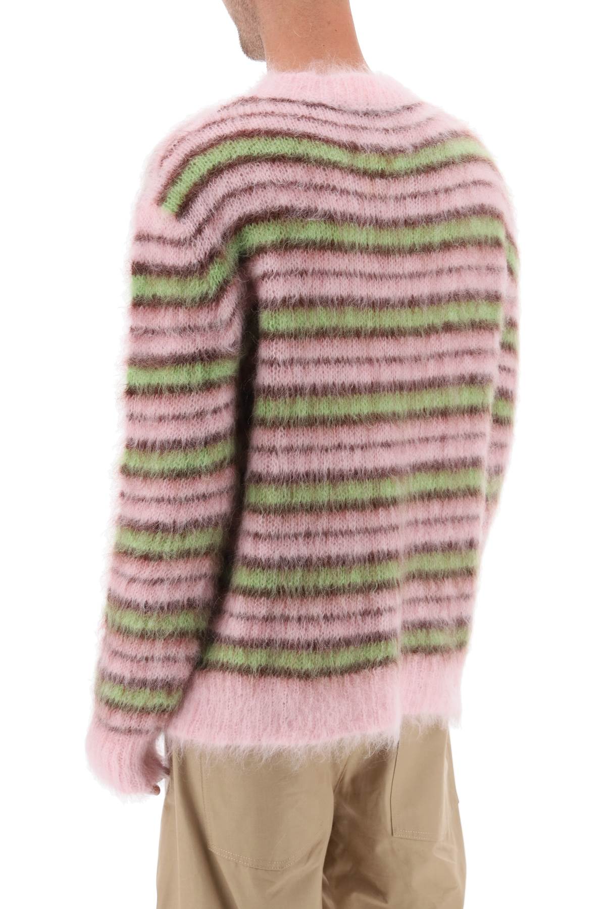 Marni Marni sweater in brushed mohair with striped motif