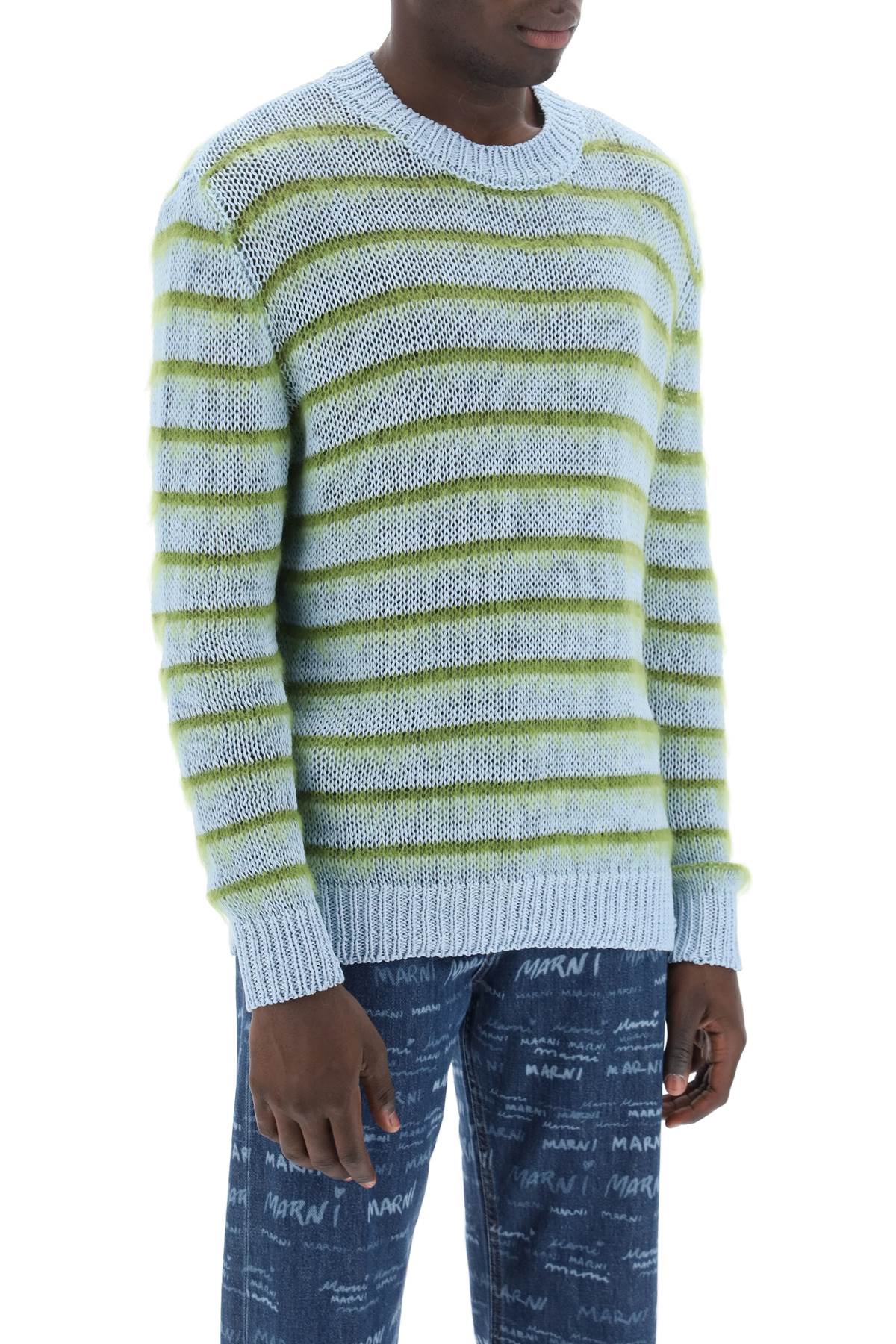 Marni Marni sweater in striped cotton and mohair