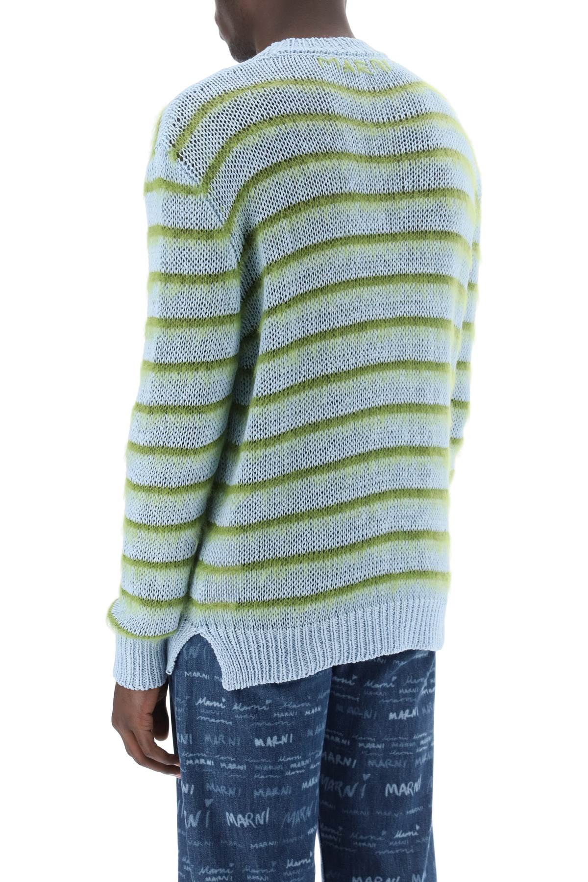 Marni Marni sweater in striped cotton and mohair