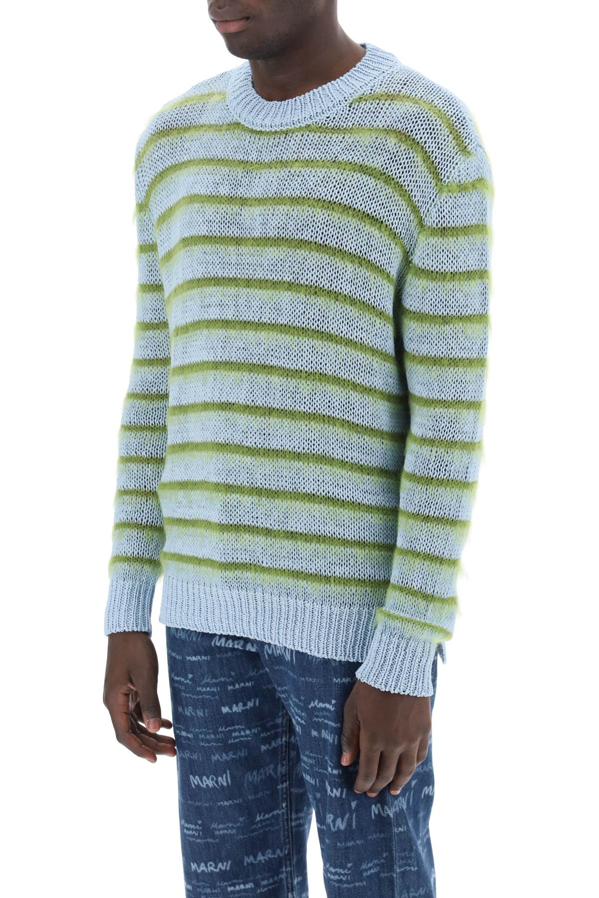 Marni Marni sweater in striped cotton and mohair