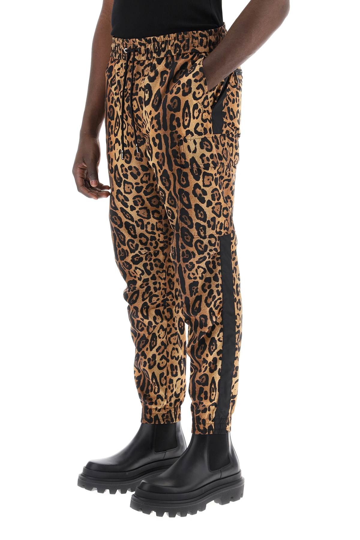 Dolce & Gabbana Dolce & gabbana leopard print nylon jogger pants for