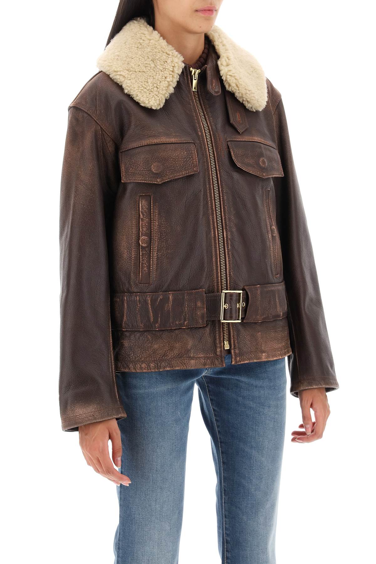 Golden Goose Golden goose 'ilaria' calf-leather biker jacket