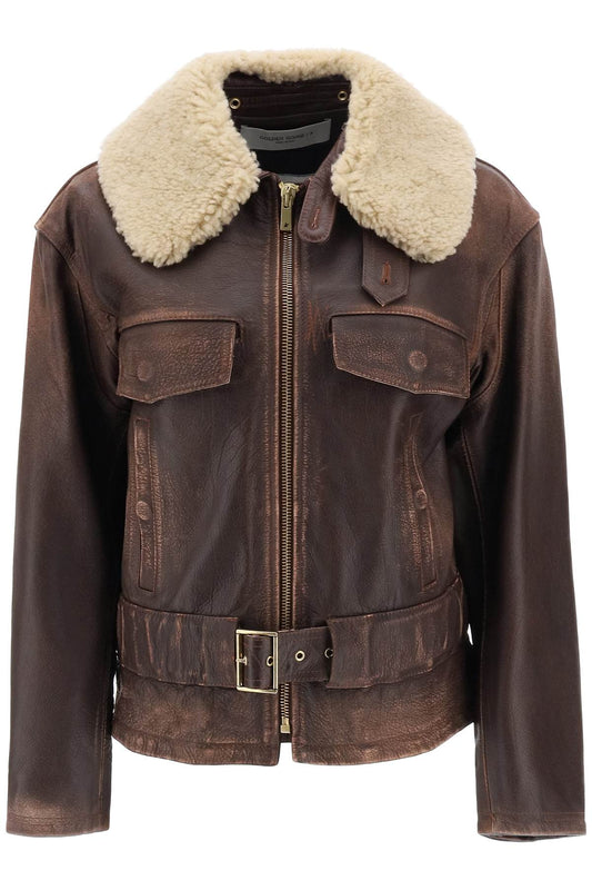 Golden Goose Golden goose 'ilaria' calf-leather biker jacket