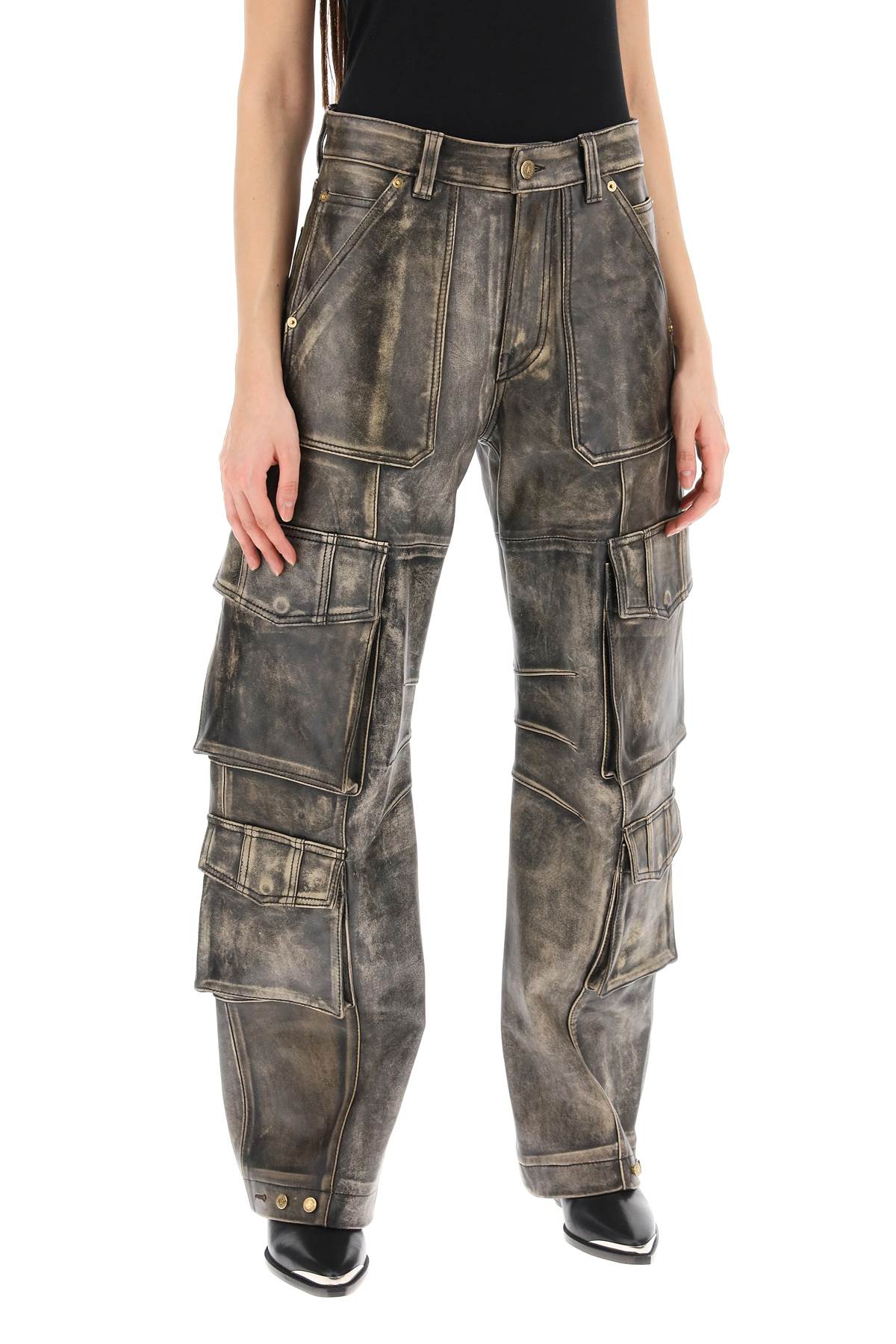 Golden Goose Golden goose irin cargo pants in vintage-effect nappa leather