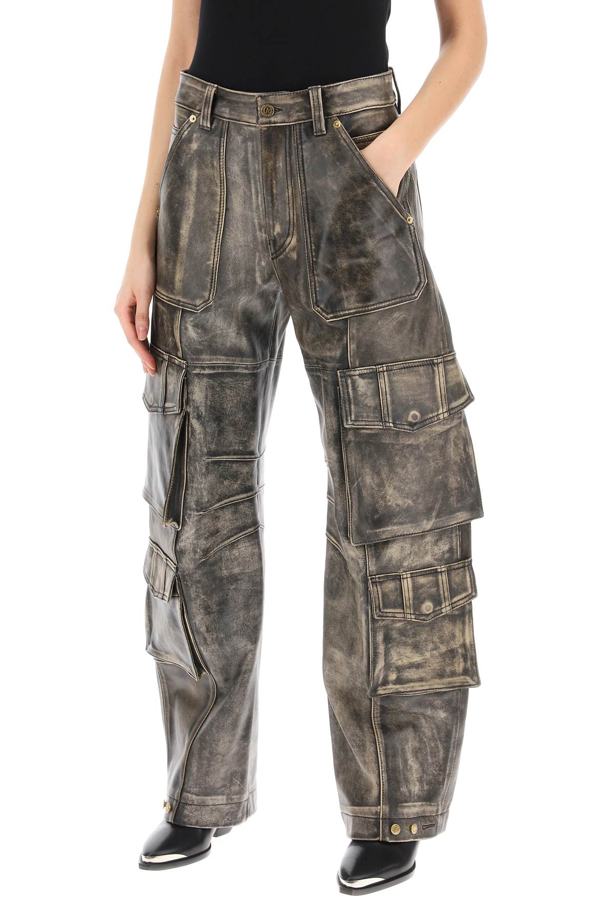 Golden Goose Golden goose irin cargo pants in vintage-effect nappa leather