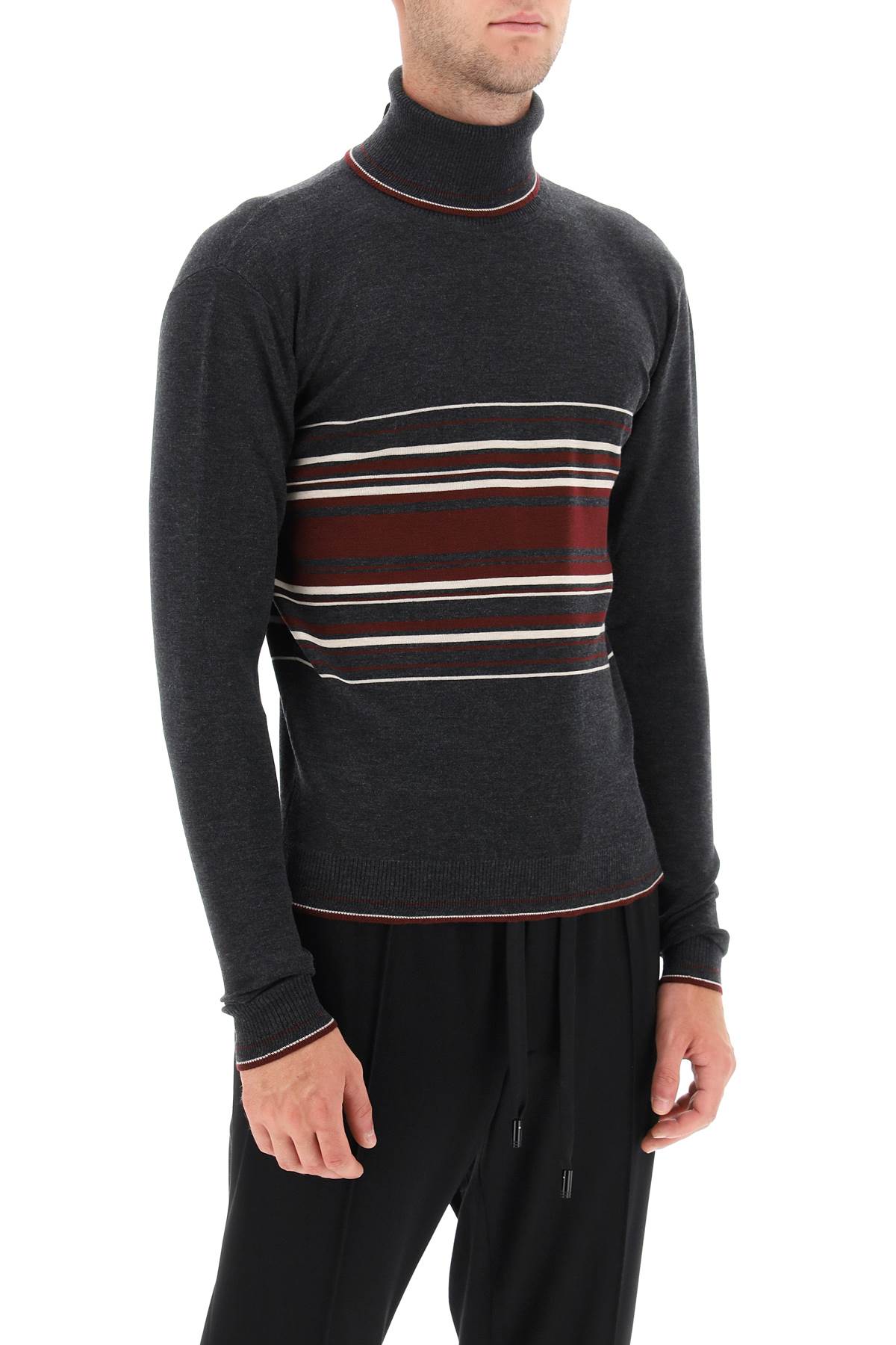 Dolce & Gabbana Dolce & gabbana striped wool turtleneck sweater