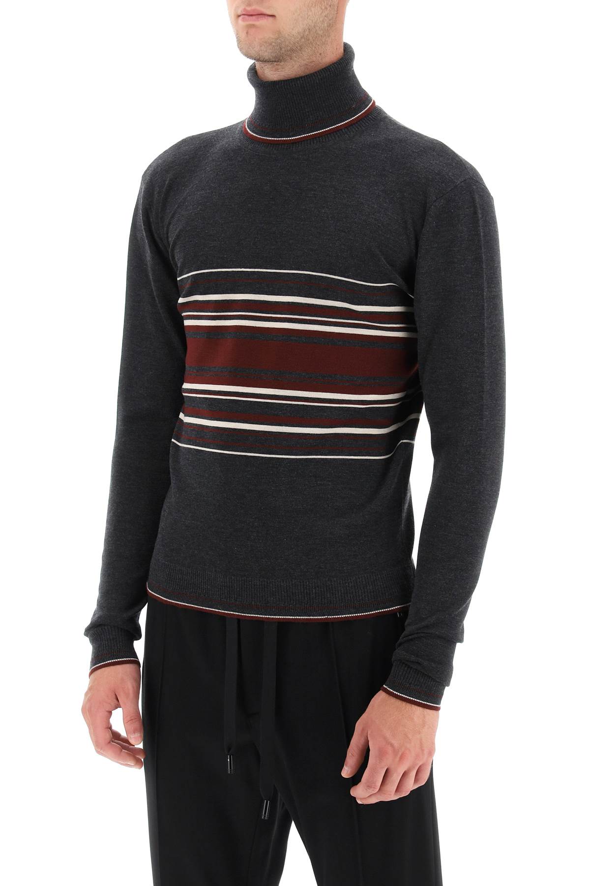 Dolce & Gabbana Dolce & gabbana striped wool turtleneck sweater