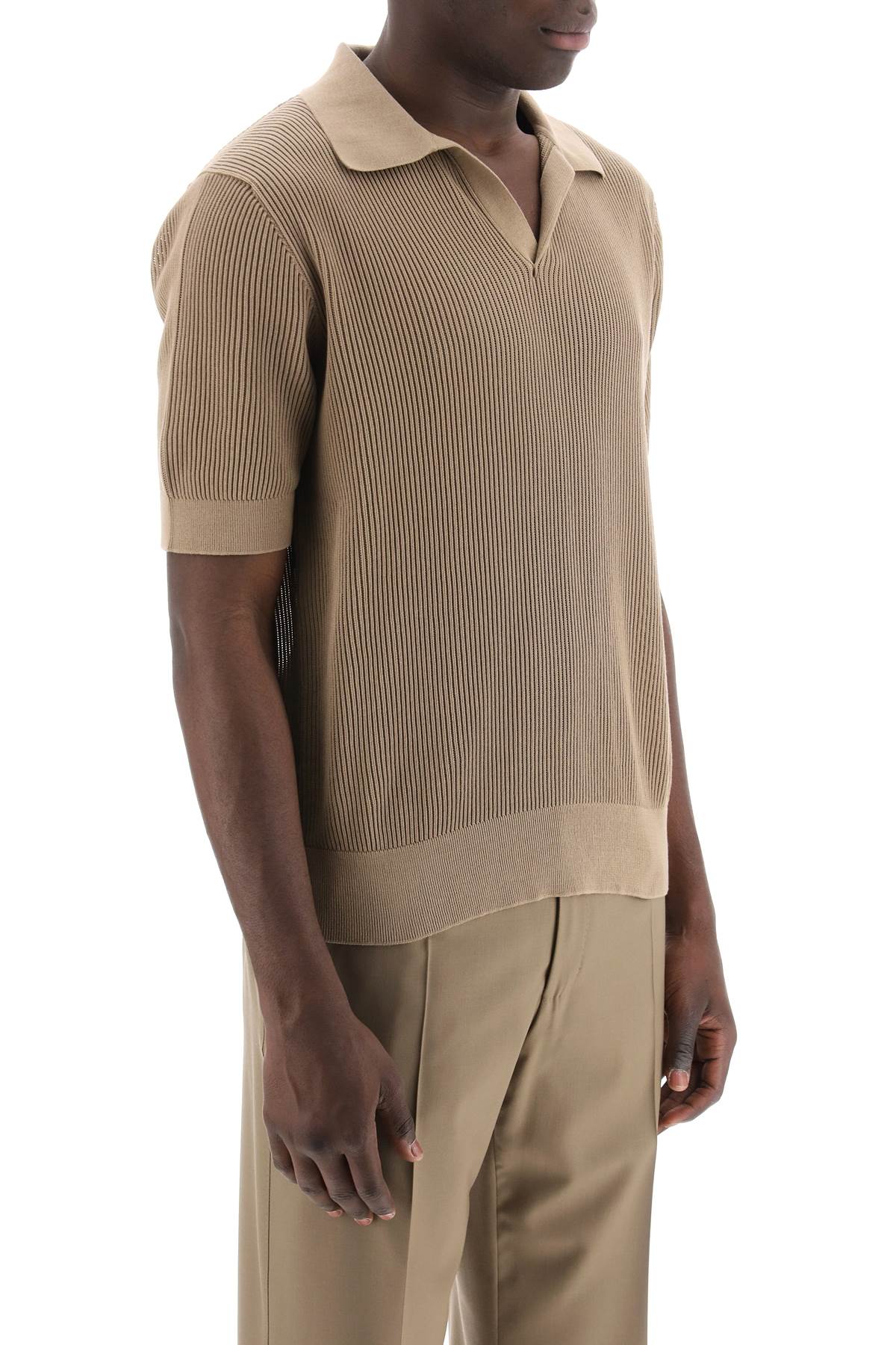 Dolce & Gabbana Dolce & gabbana cotton ribbed perforated polo shirt