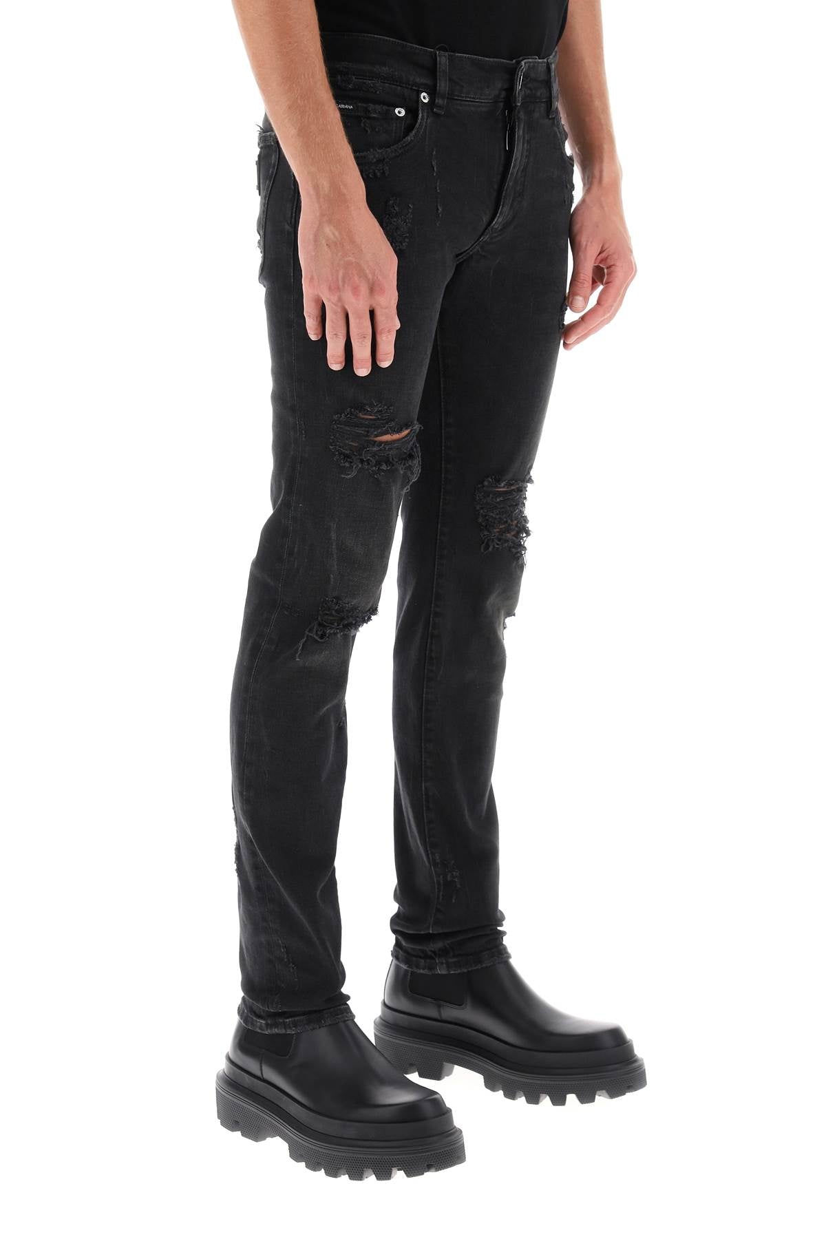 Dolce & Gabbana Dolce & gabbana ripped skinny jeans