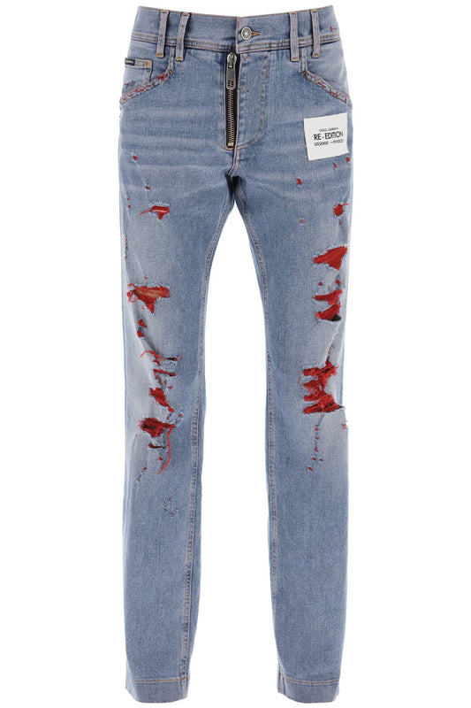 Dolce & Gabbana Dolce & gabbana re-edition jeans with destroyed detailing