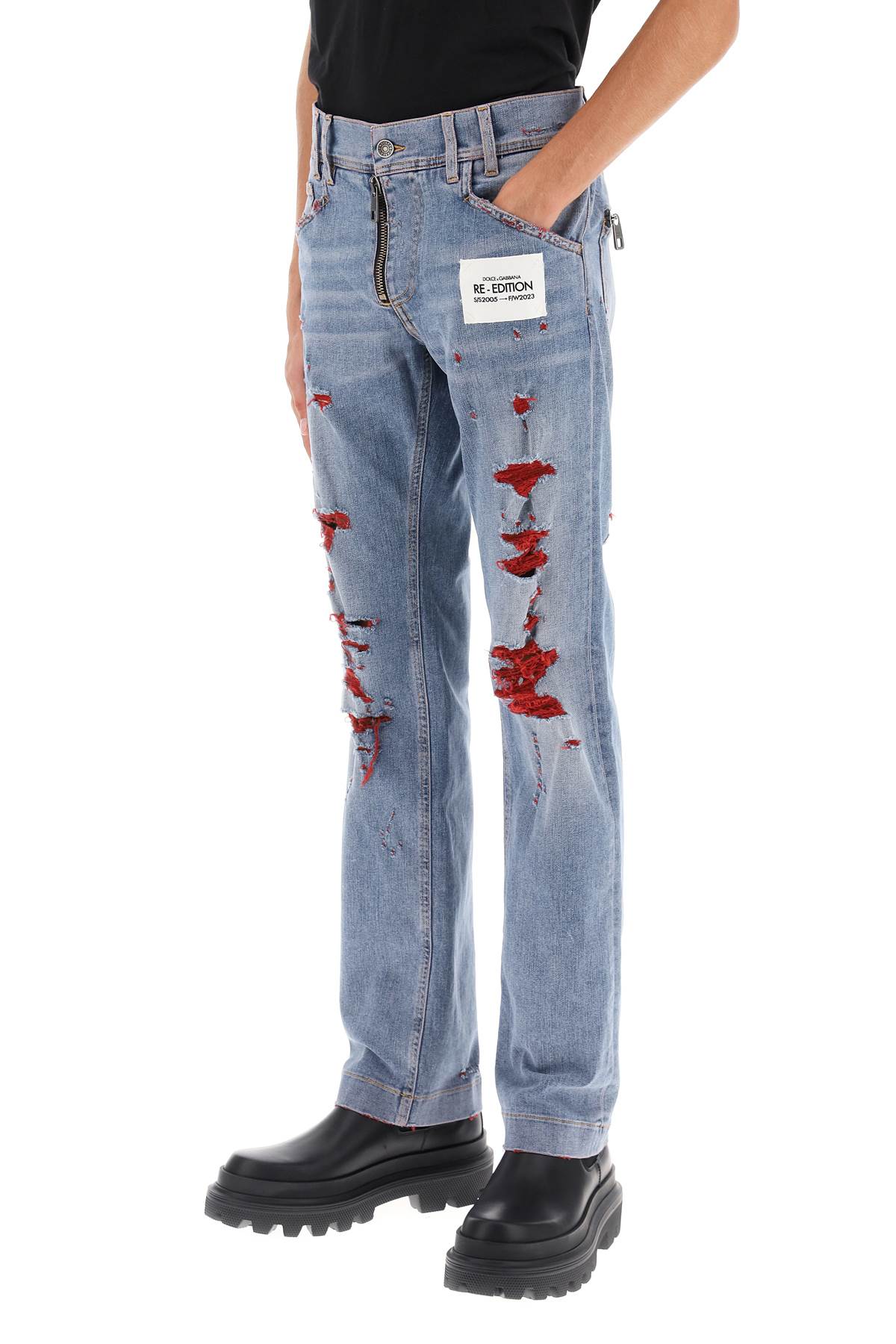 Dolce & Gabbana Dolce & gabbana re-edition jeans with destroyed detailing