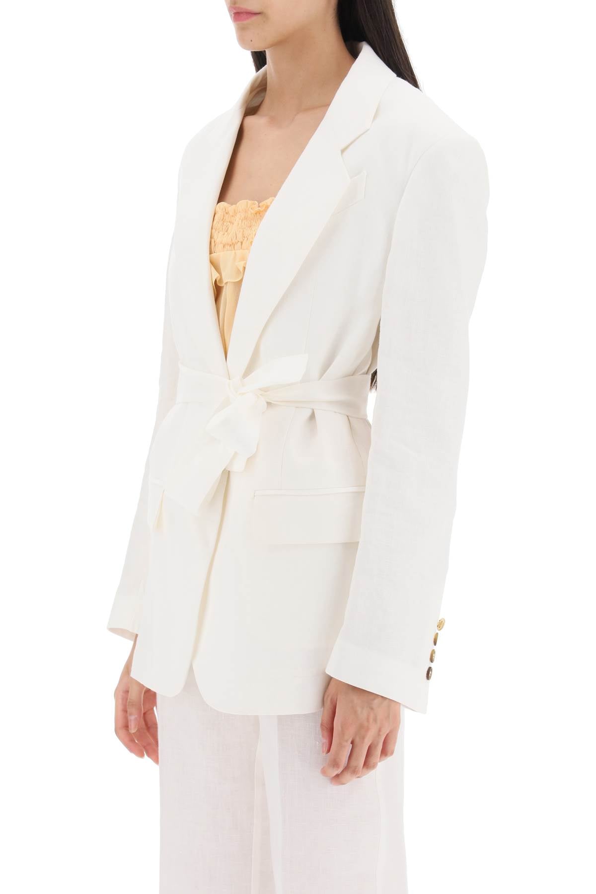 Hebe Studio Hebe studio single-breasted blazer in linen