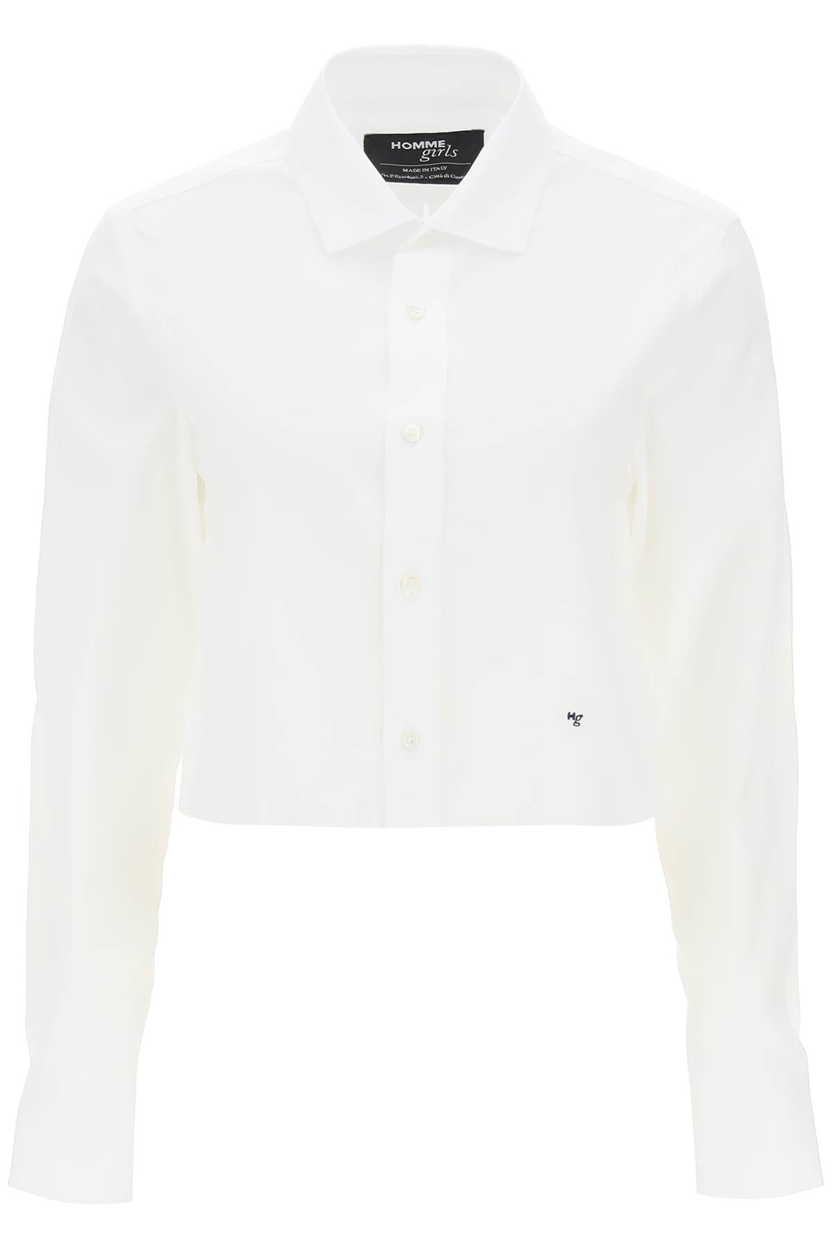 HOMME GIRLS Homme girls cotton twill cropped shirt