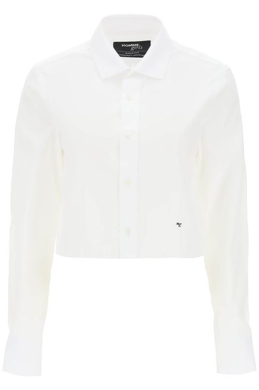 HOMME GIRLS Homme girls cotton twill cropped shirt