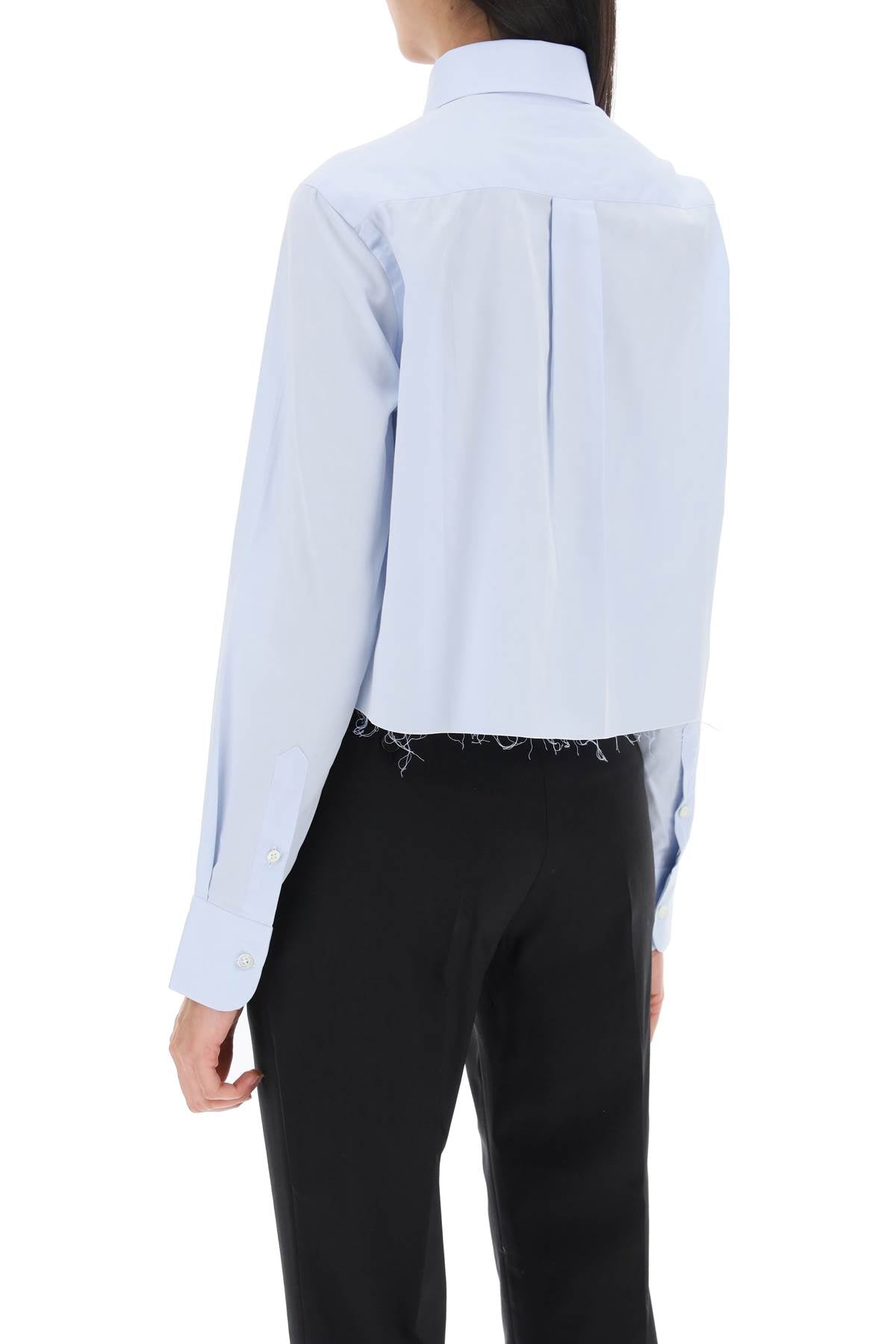 HOMME GIRLS Homme girls cotton twill cropped shirt