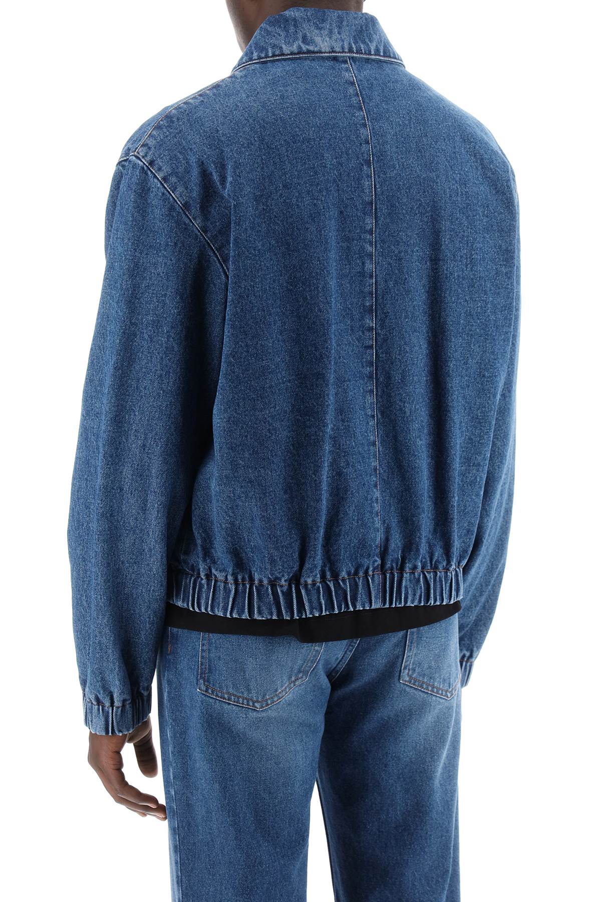 Ami Alexandre Mattiussi Ami paris denim zip-up blouson