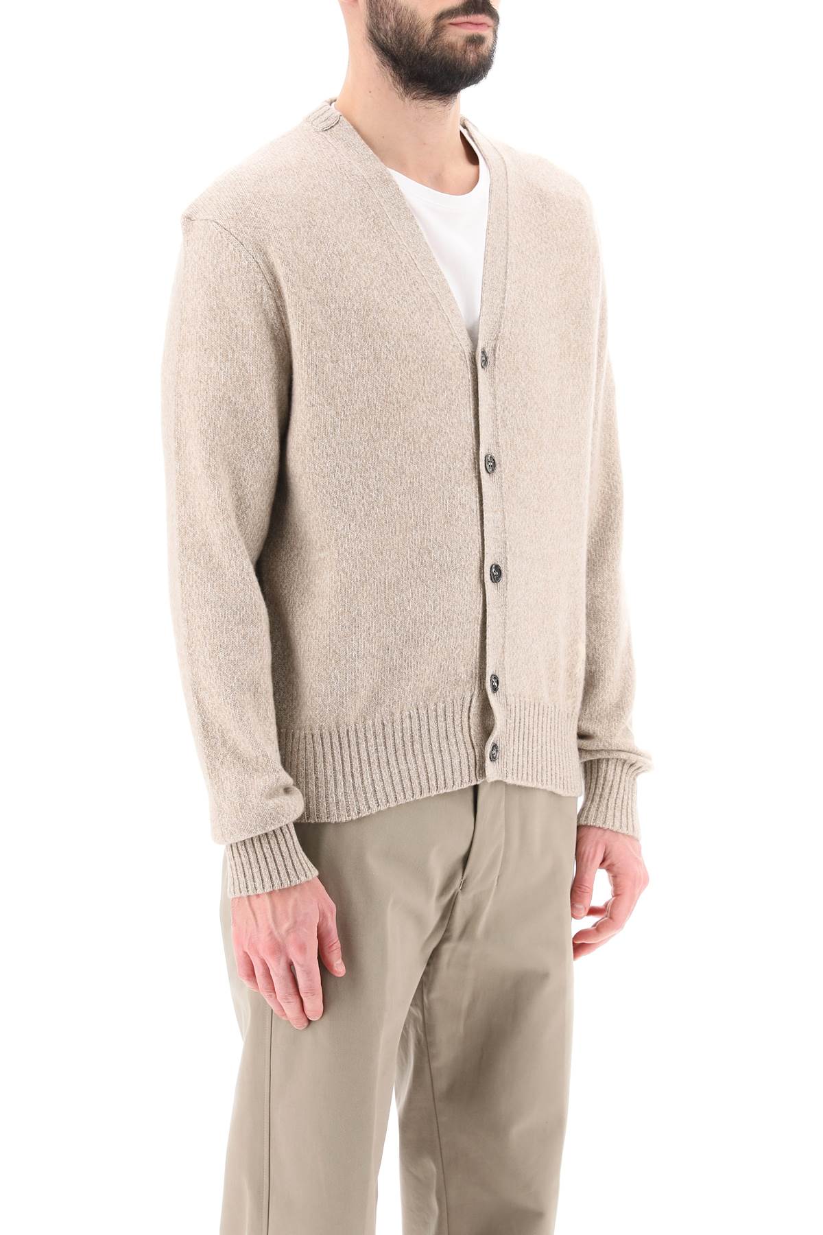 Ami Alexandre Mattiussi Ami paris melange cashmere cardigan