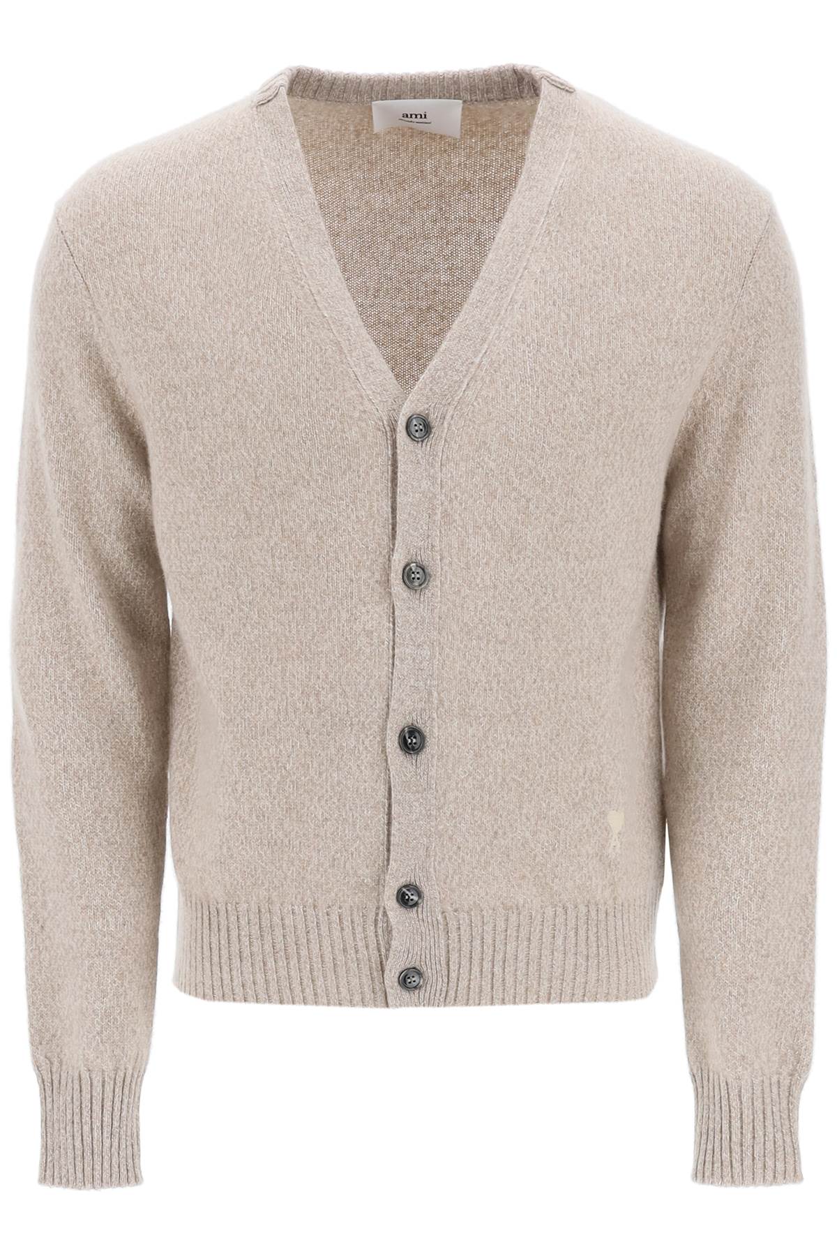 Ami Alexandre Mattiussi Ami paris melange cashmere cardigan