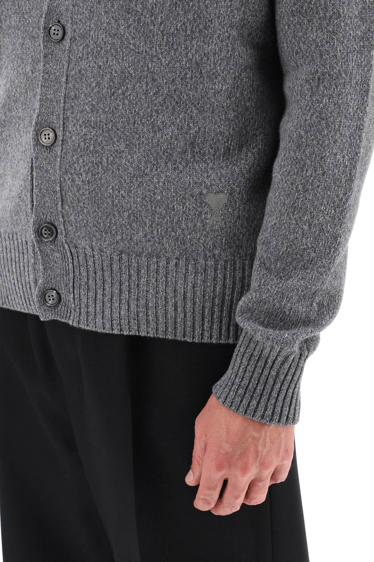 Ami Alexandre Mattiussi Ami paris melange cashmere cardigan