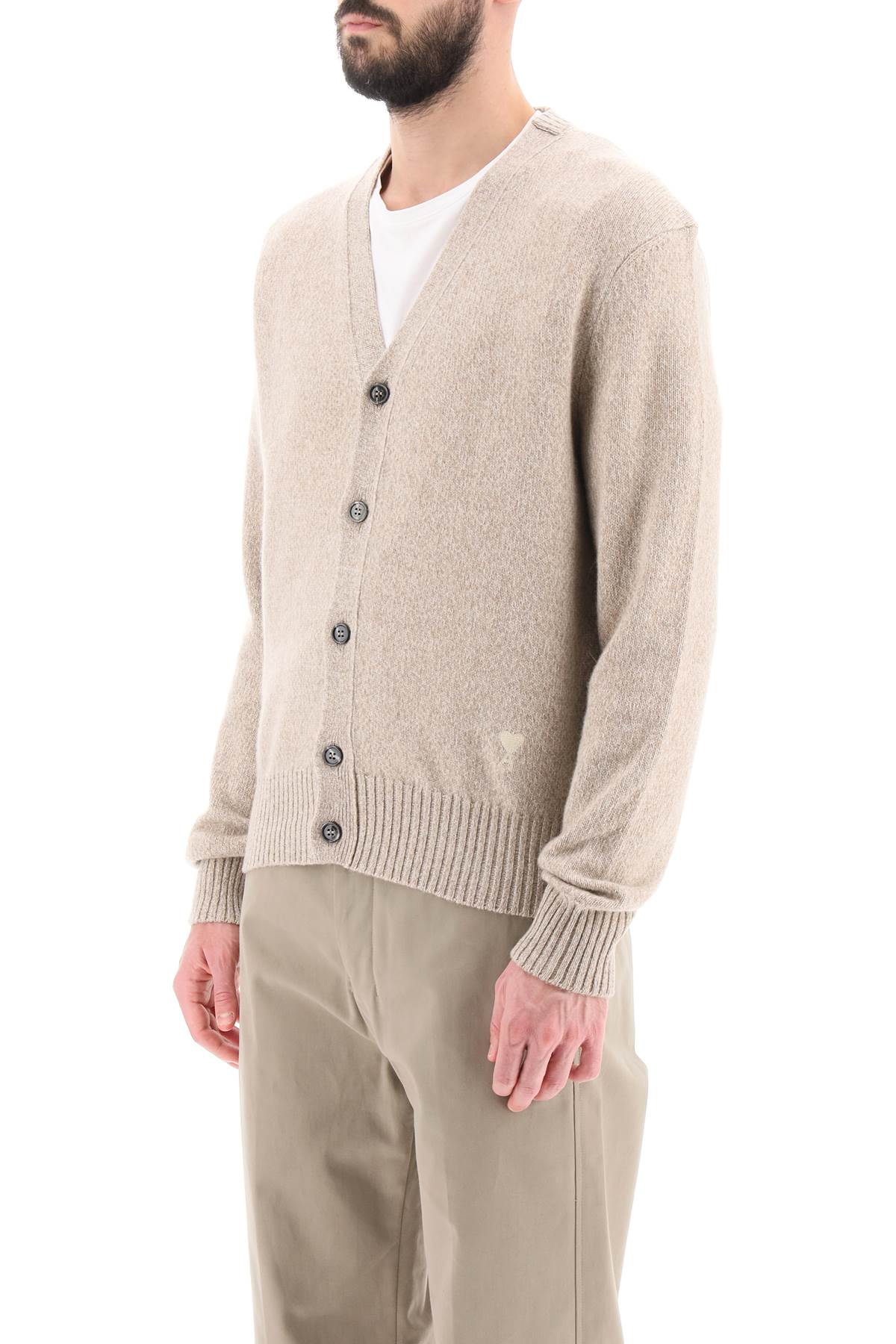 Ami Alexandre Mattiussi Ami paris melange cashmere cardigan