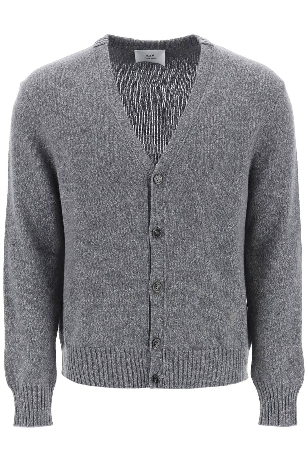 Ami Alexandre Mattiussi Ami paris melange cashmere cardigan